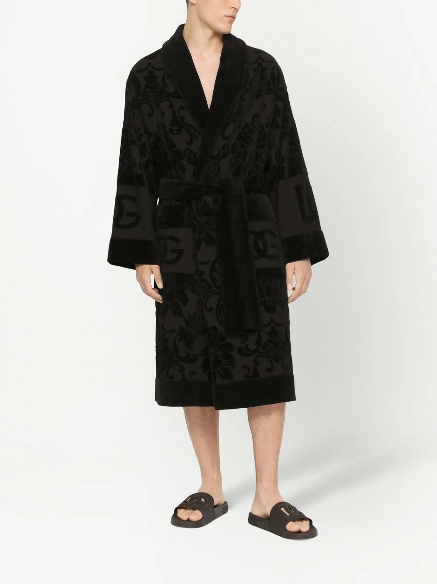 terry cotton jacquard bath robe
