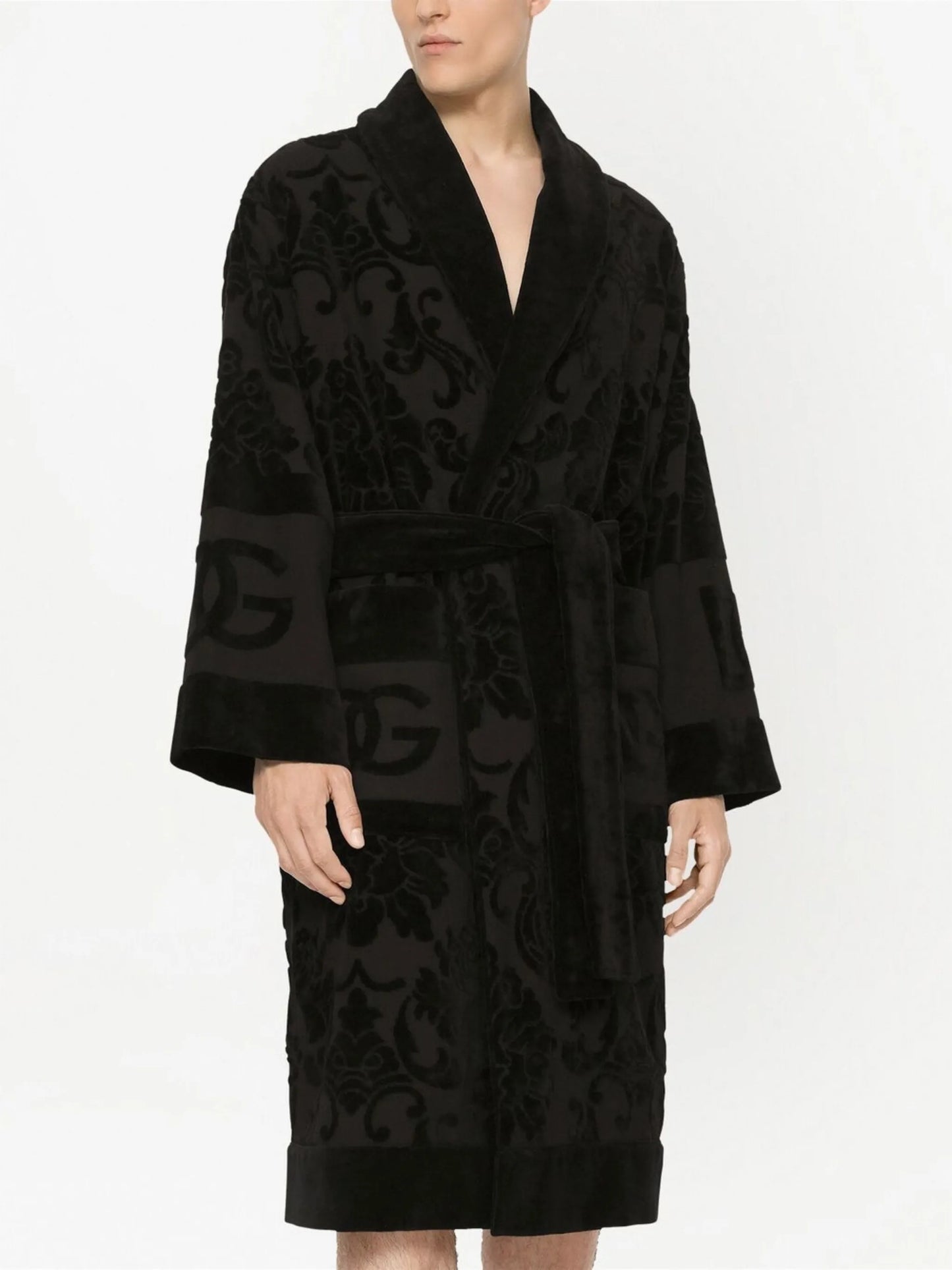 terry cotton jacquard bath robe