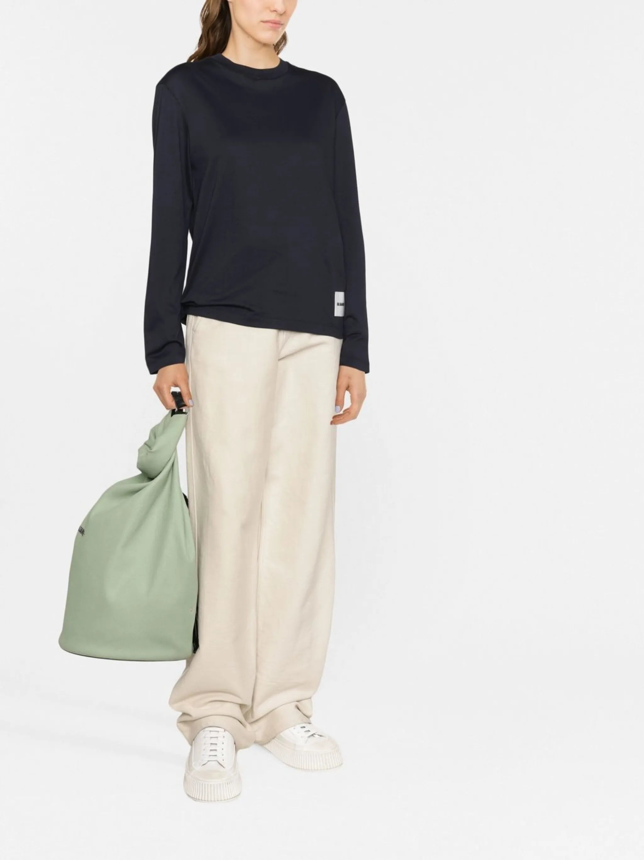 logo-patch long-sleeve top