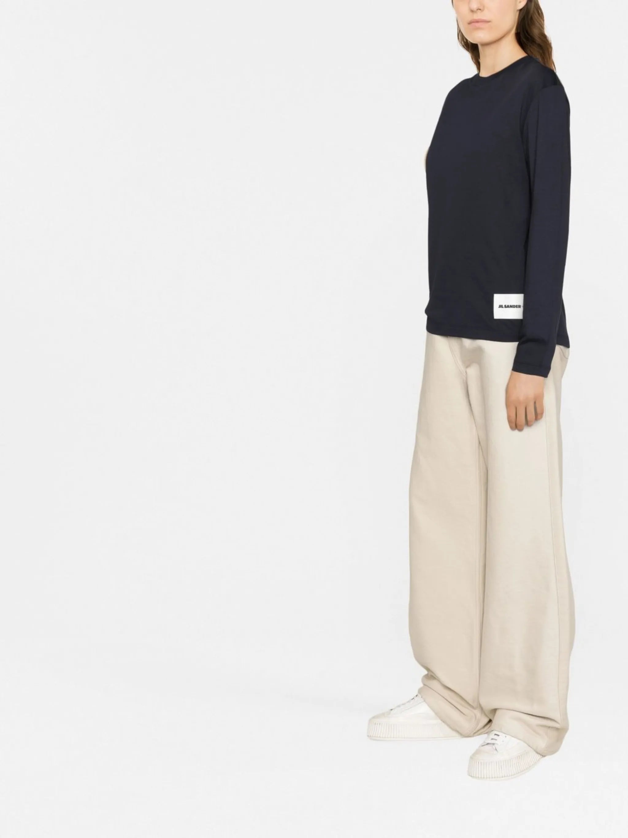 logo-patch long-sleeve top