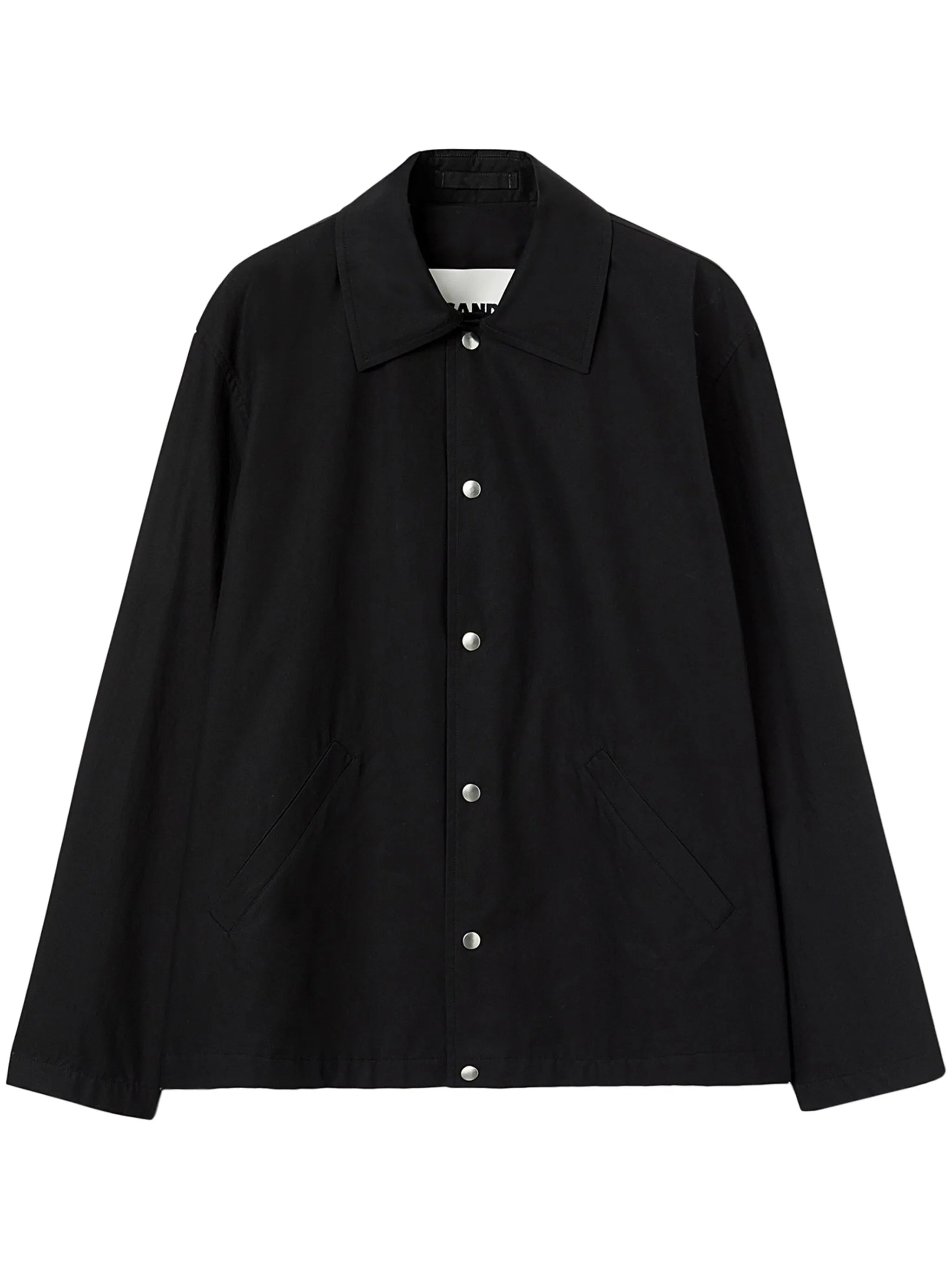 logo-print cotton-poplin shirt jacket