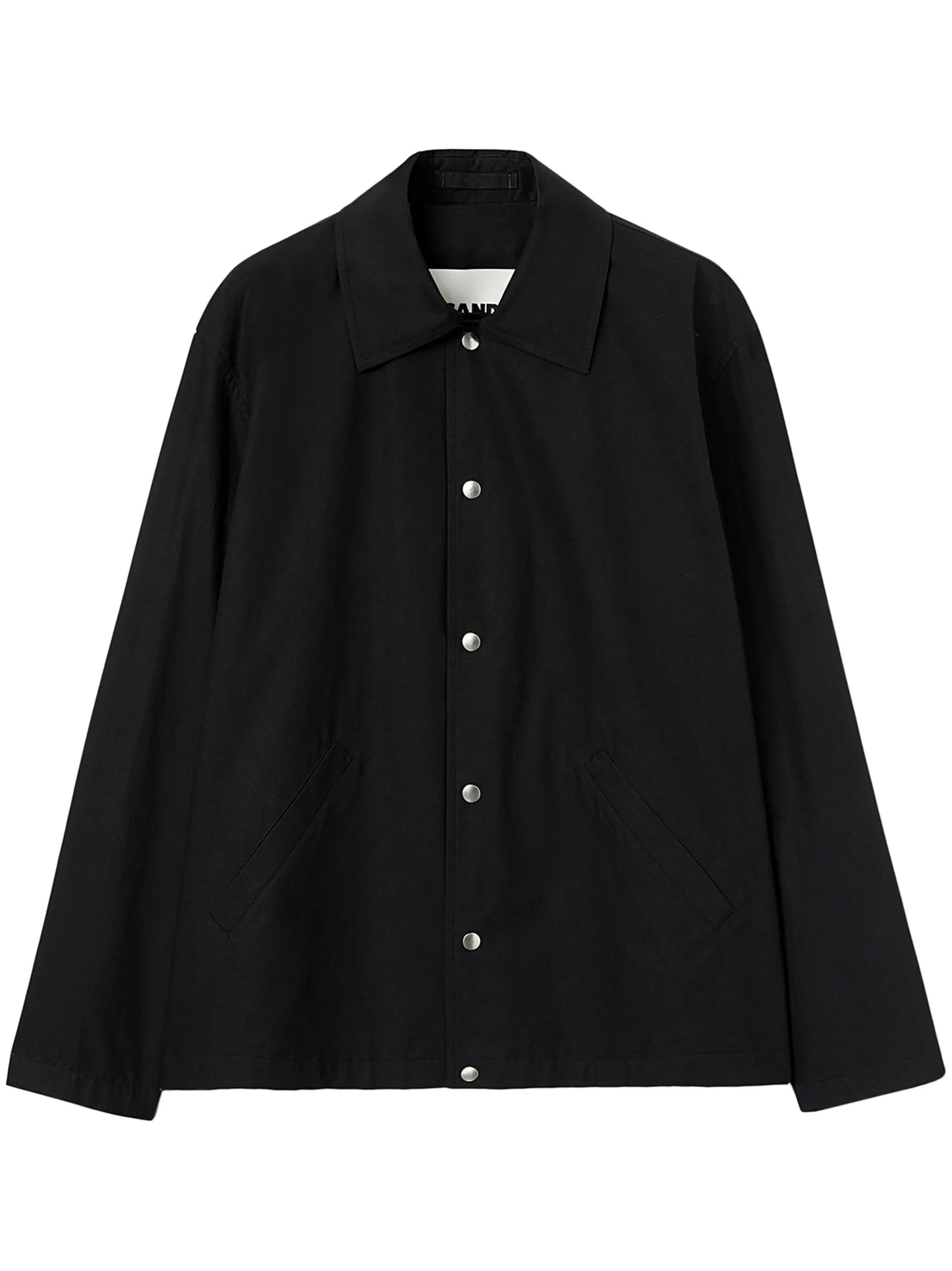 logo-print cotton-poplin shirt jacket