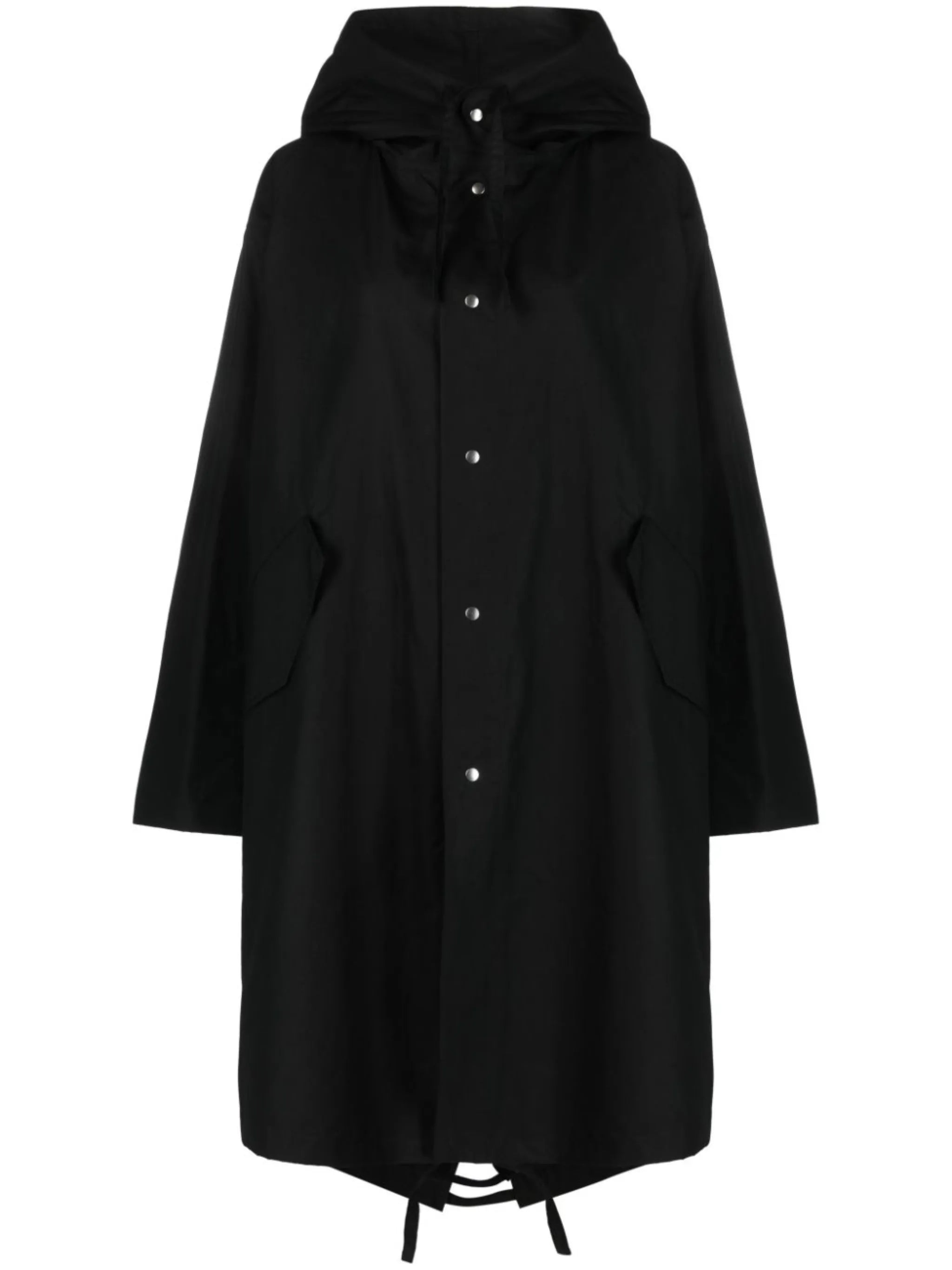 logo-print cotton coat