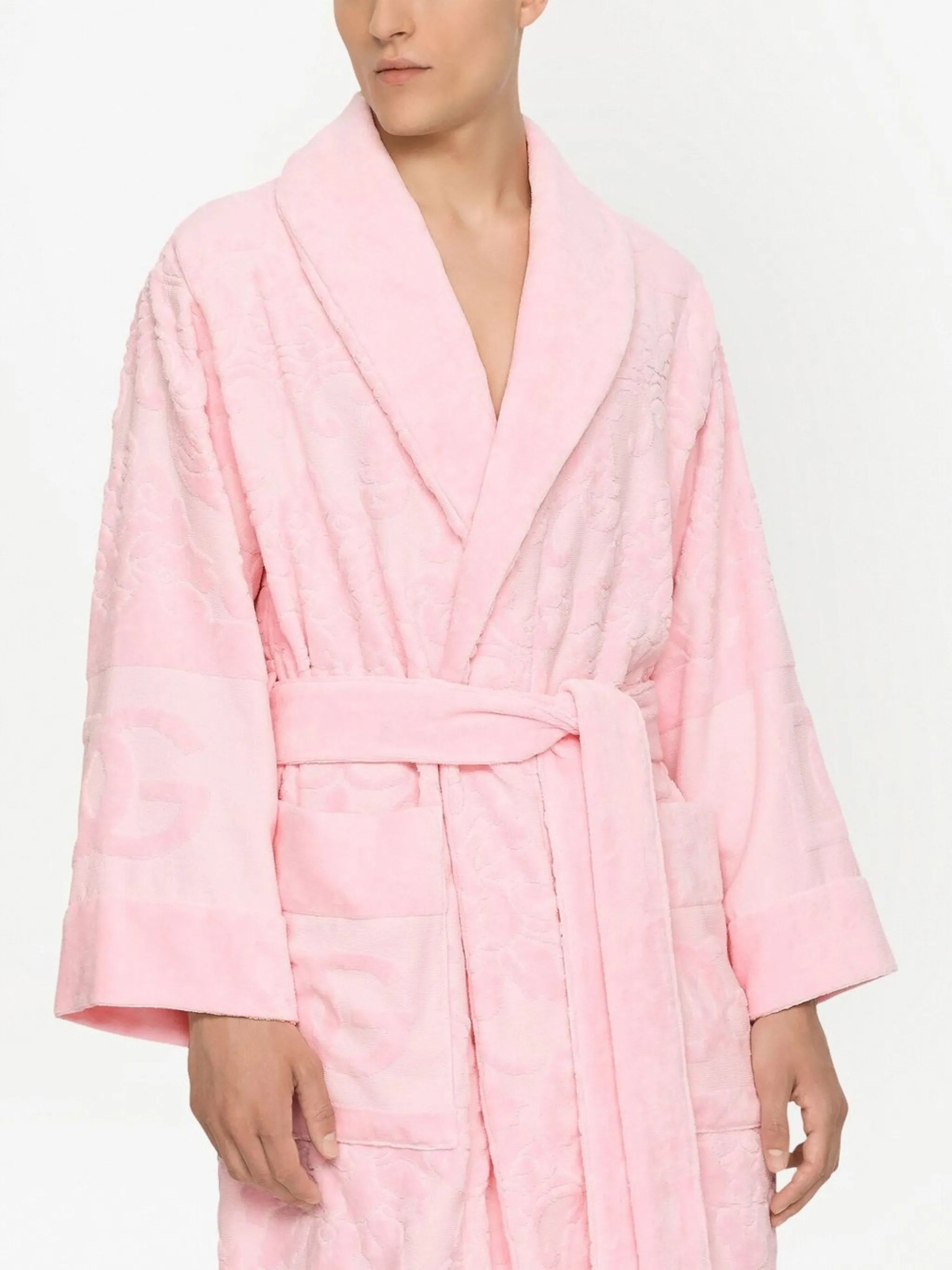 terry cotton jacquard bath robe