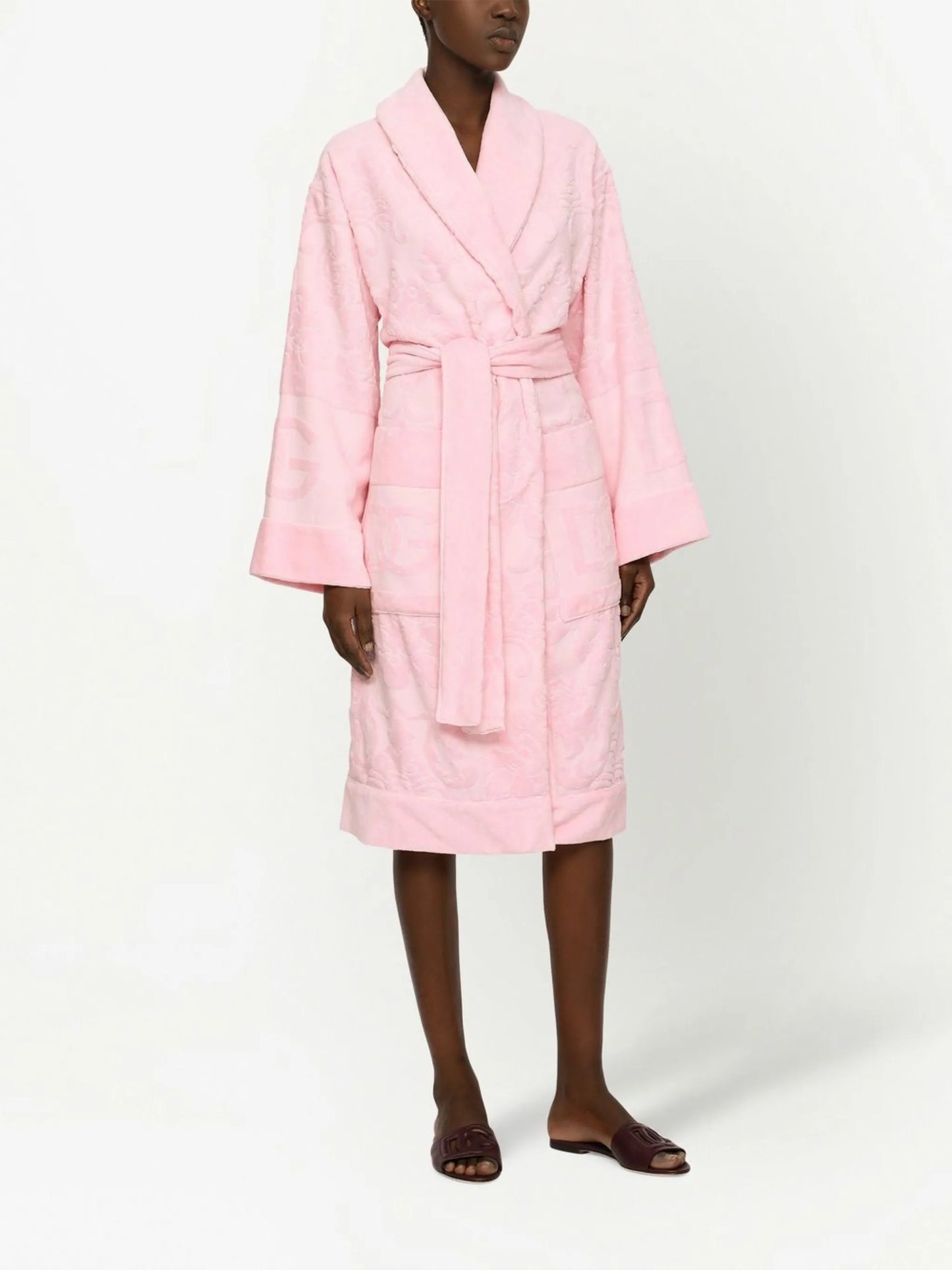 terry cotton jacquard bath robe