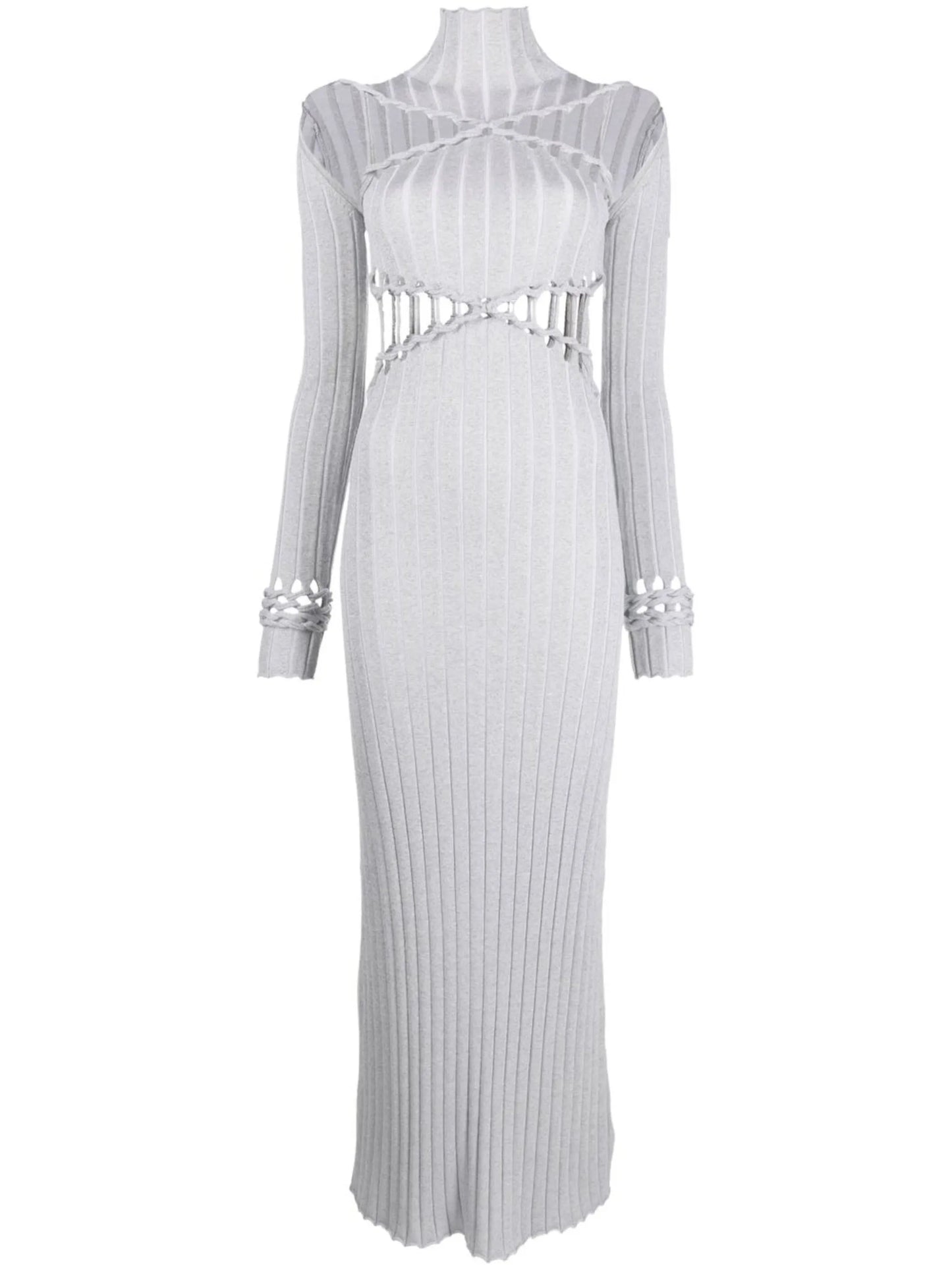 cut-out ribbed dress