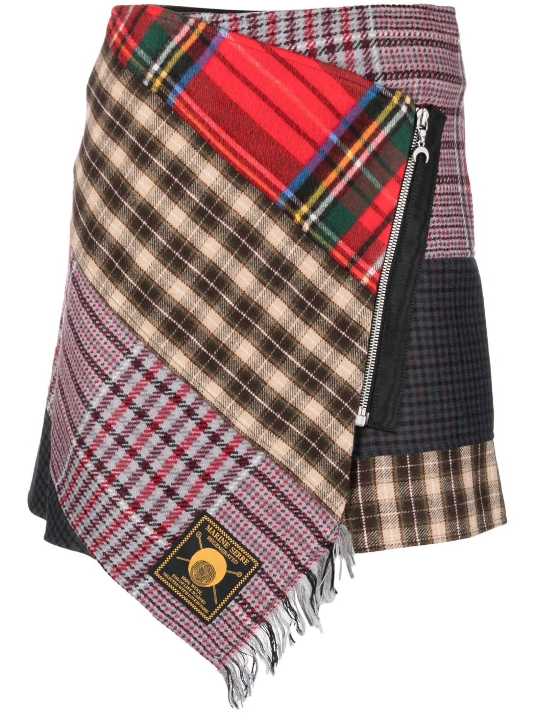 panelled wrap miniskirt