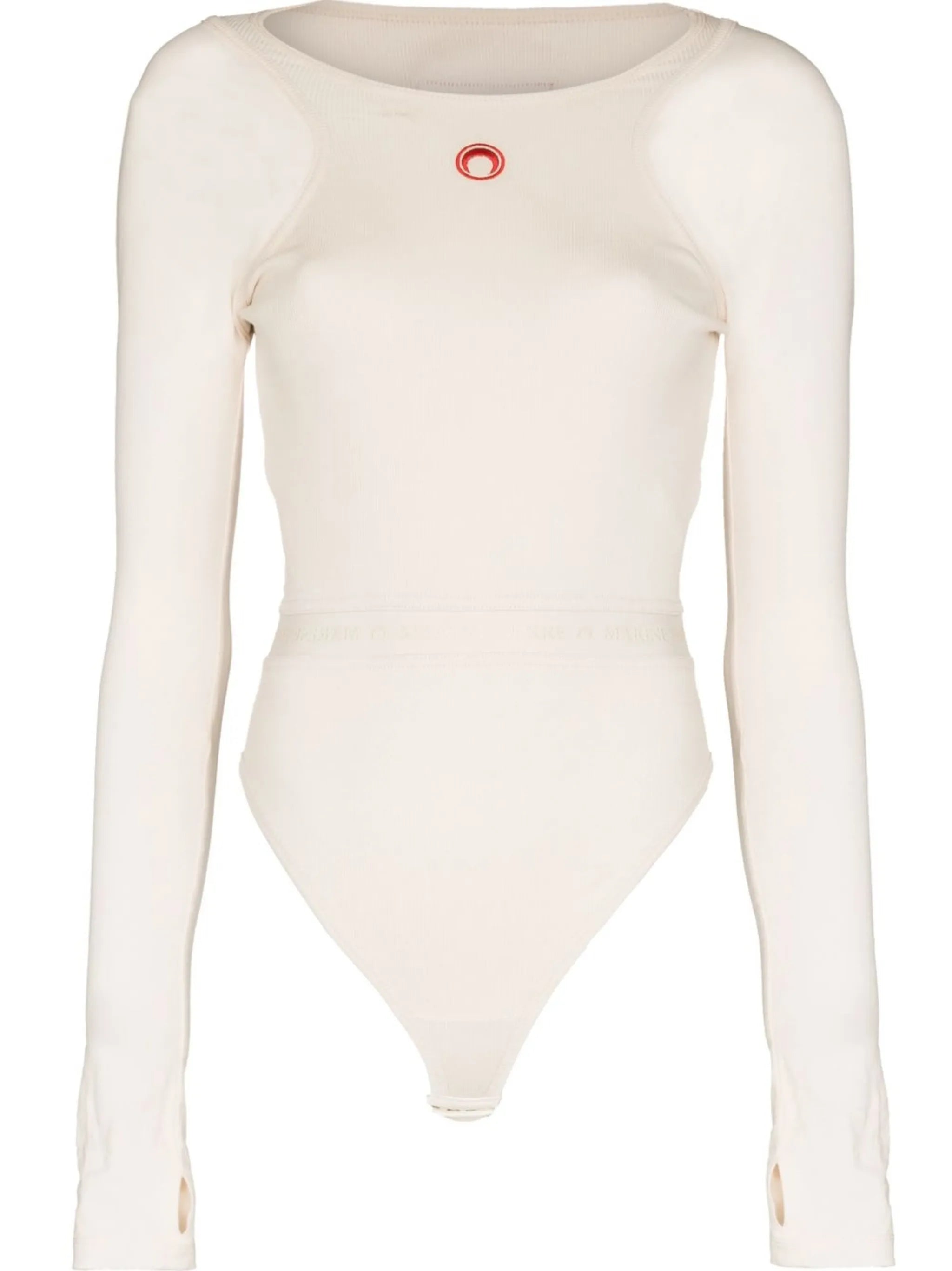 logo-embroidered ribbed bodysuit