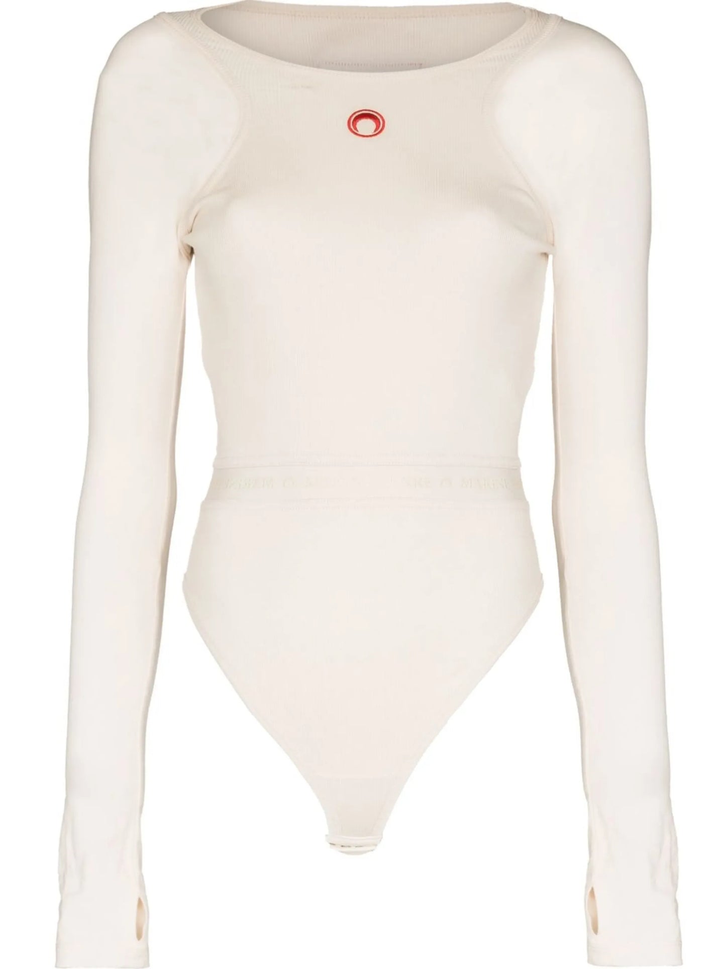 logo-embroidered ribbed bodysuit