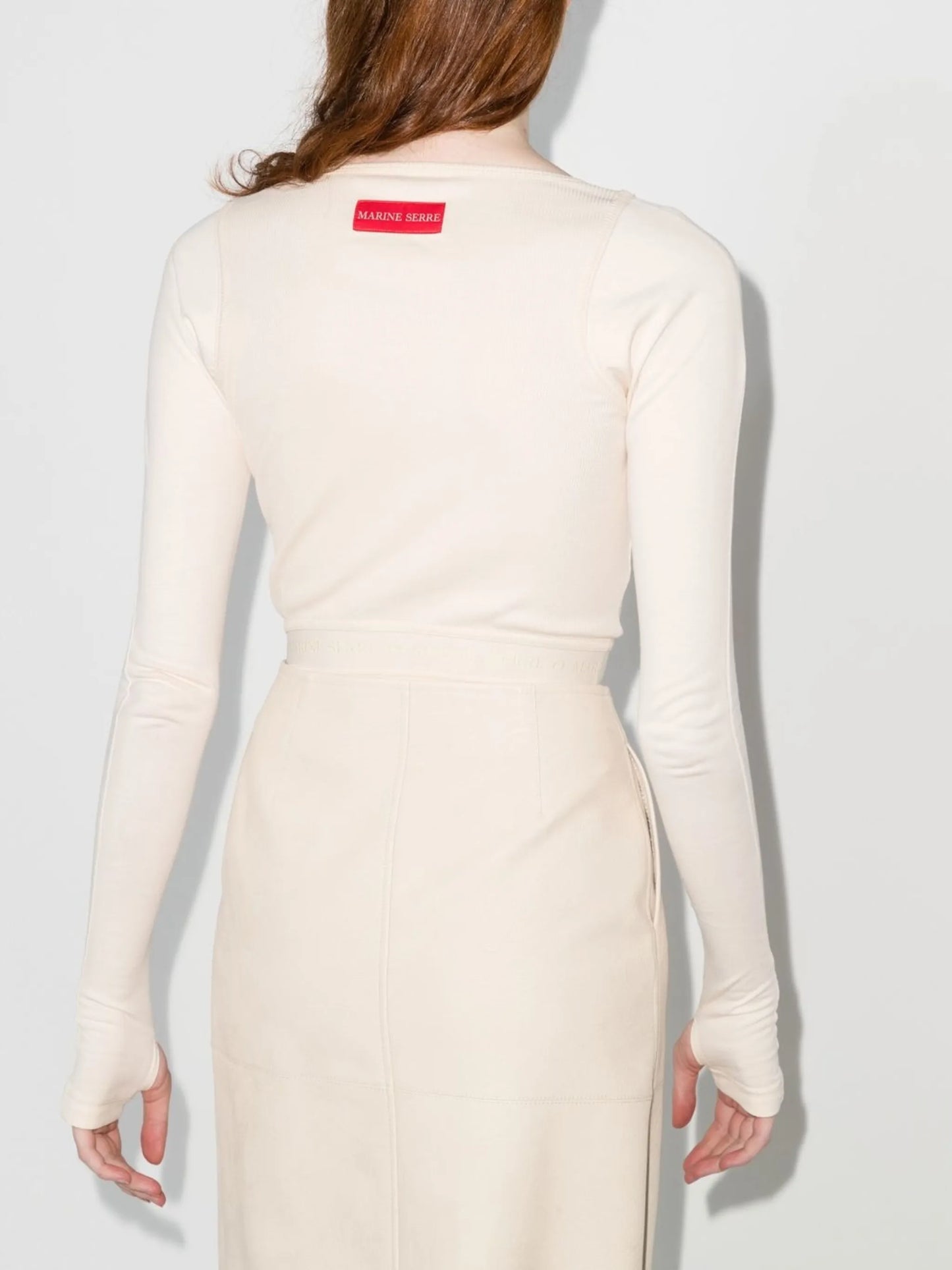 logo-embroidered ribbed bodysuit