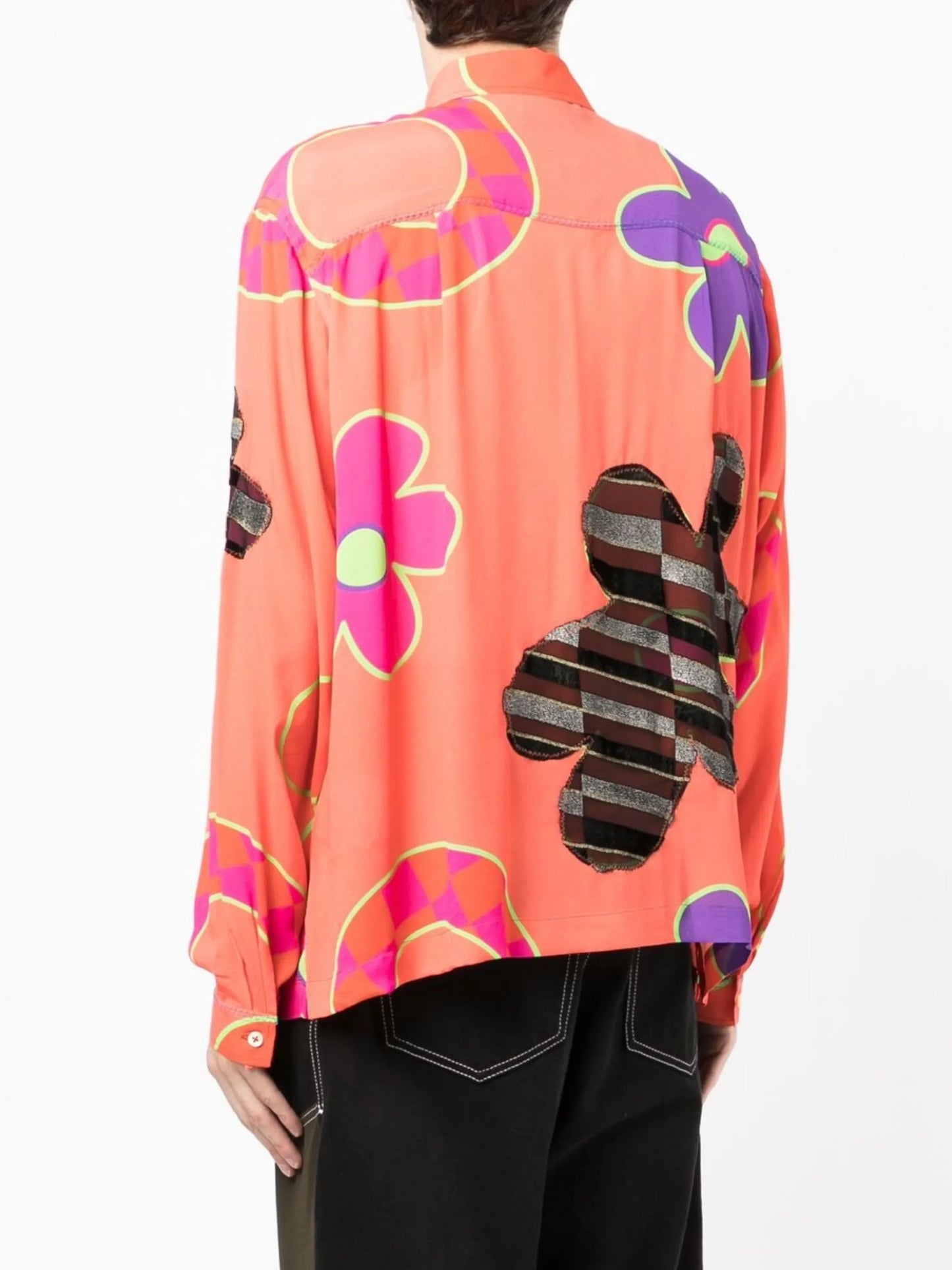 graphic-print long-sleeve shirt