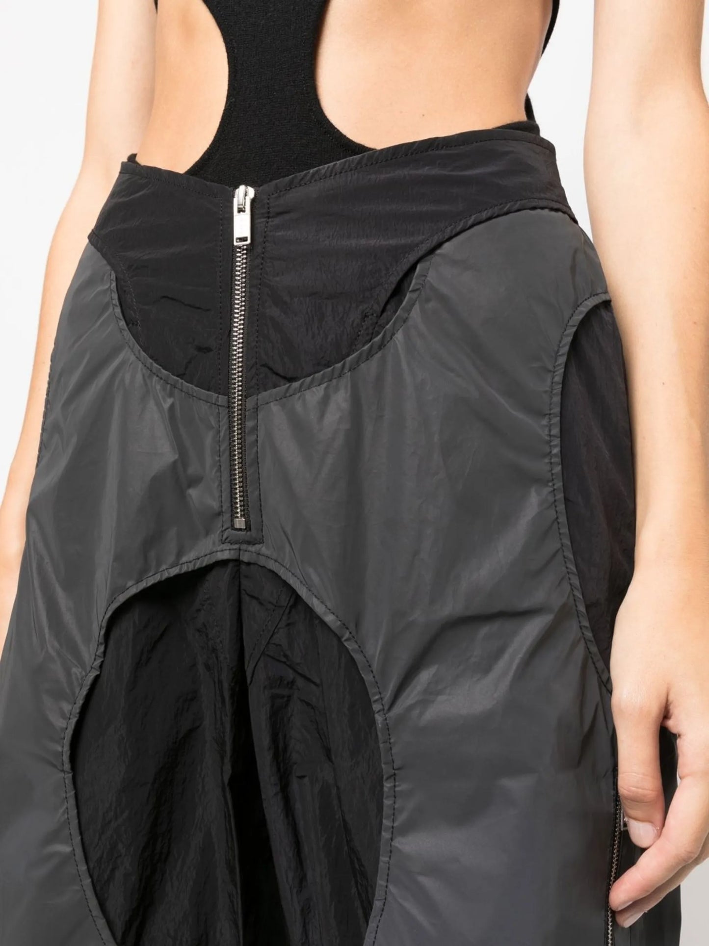 zip-front track pants