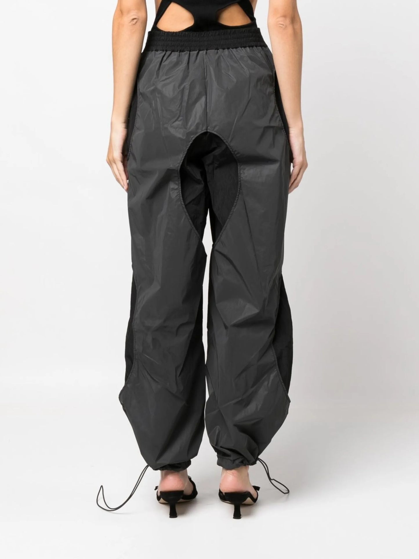 zip-front track pants