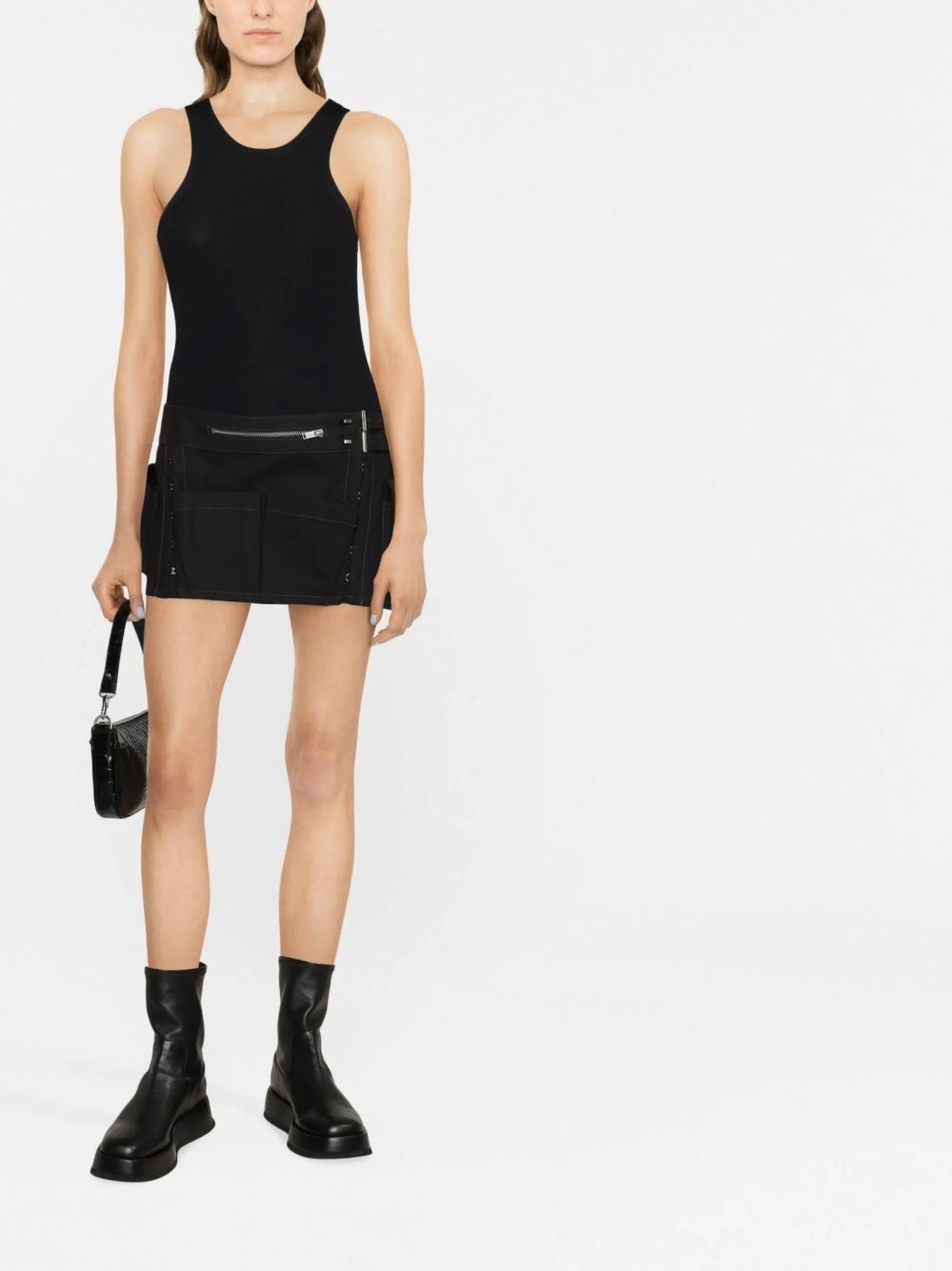 buckle-detail utility miniskirt