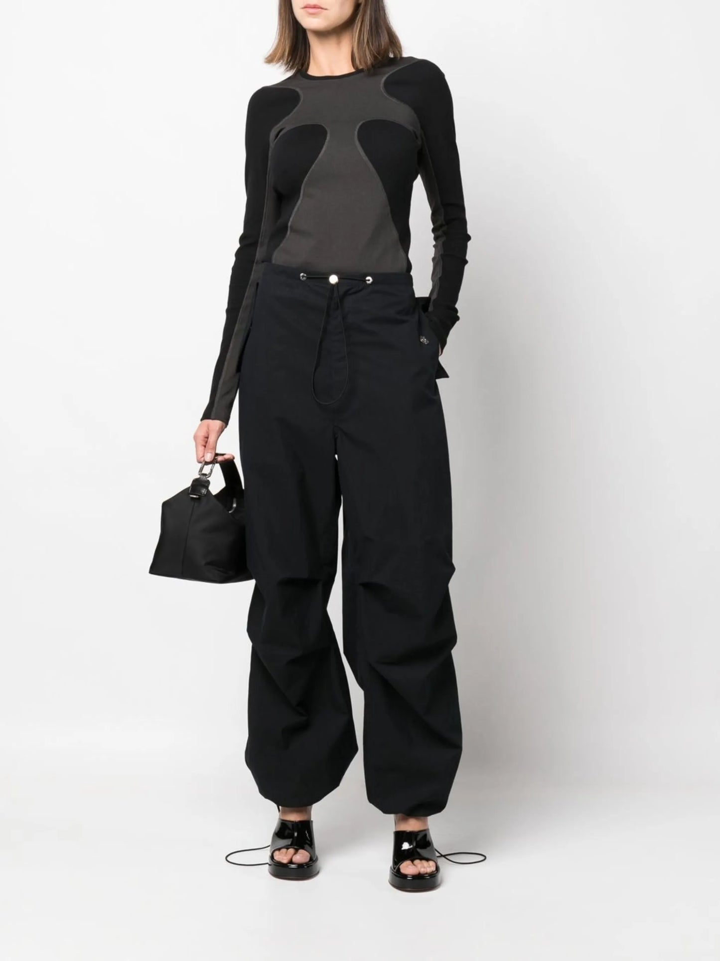 Rib Shift long-sleeved top
