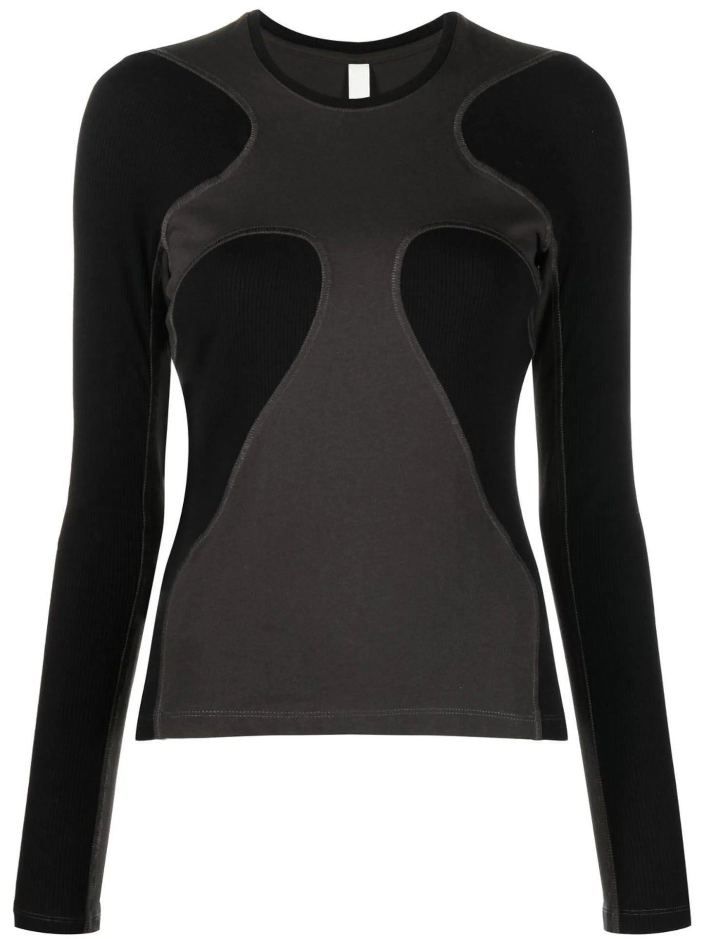Rib Shift long-sleeved top