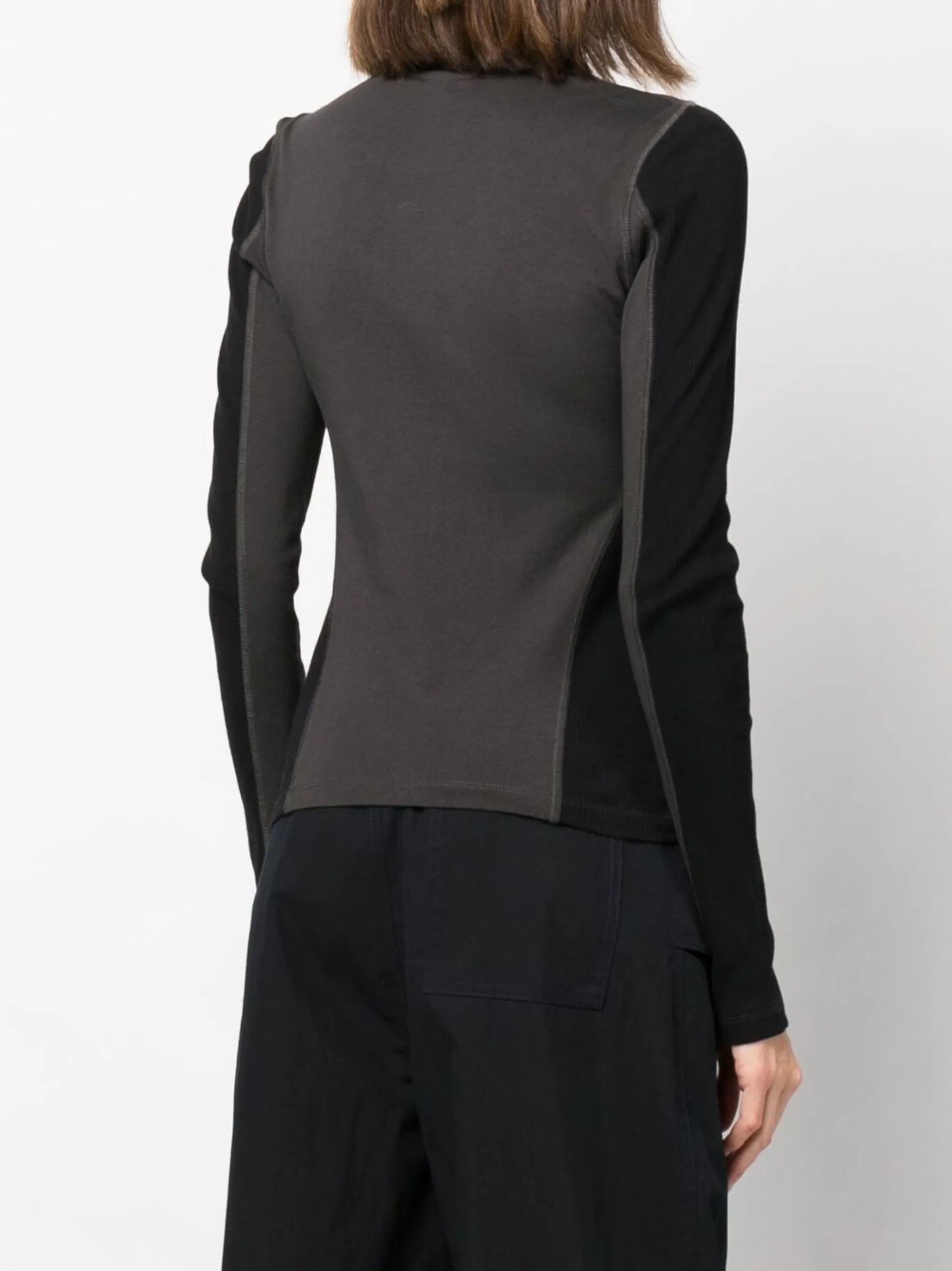 Rib Shift long-sleeved top