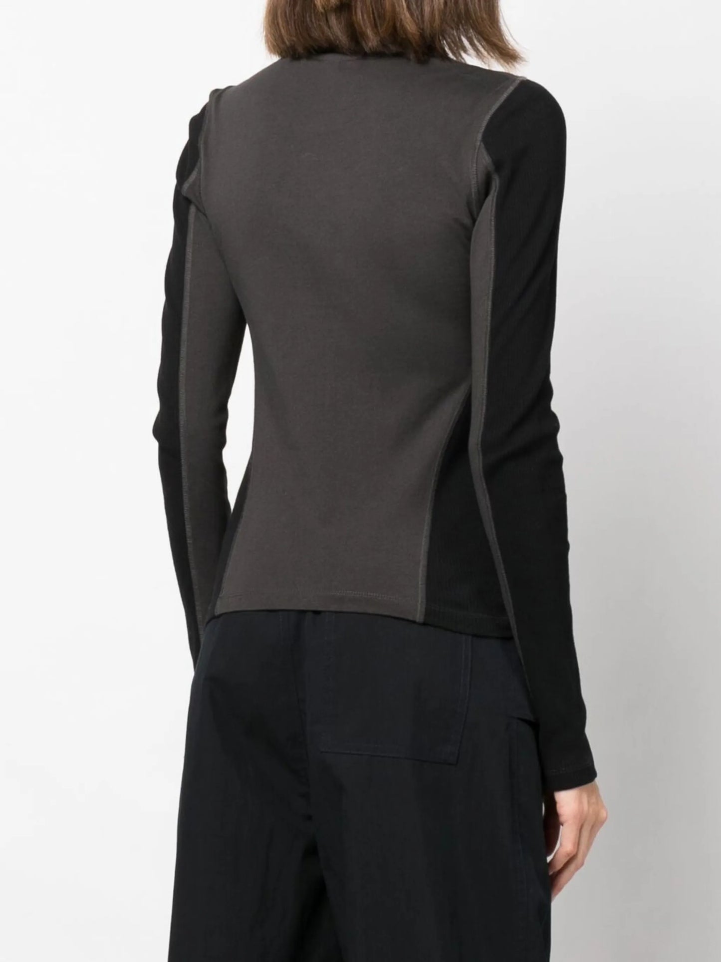 Rib Shift long-sleeved top
