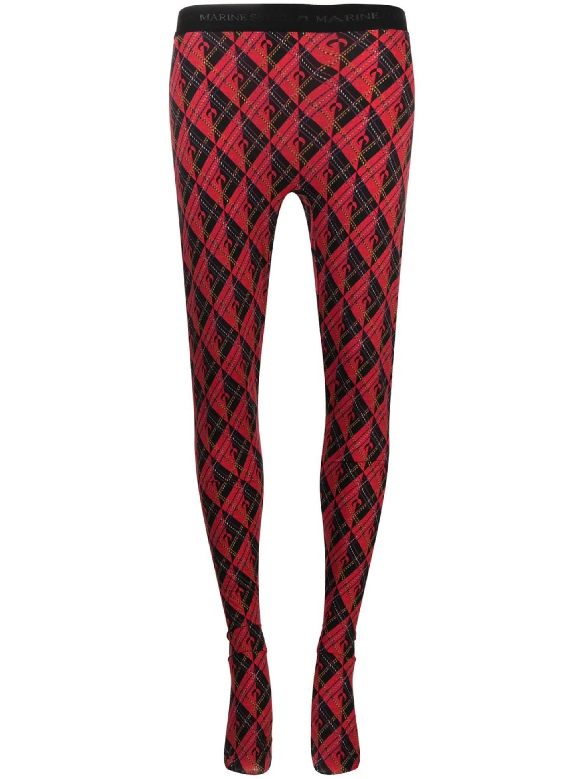 intarsia-logo leggings
