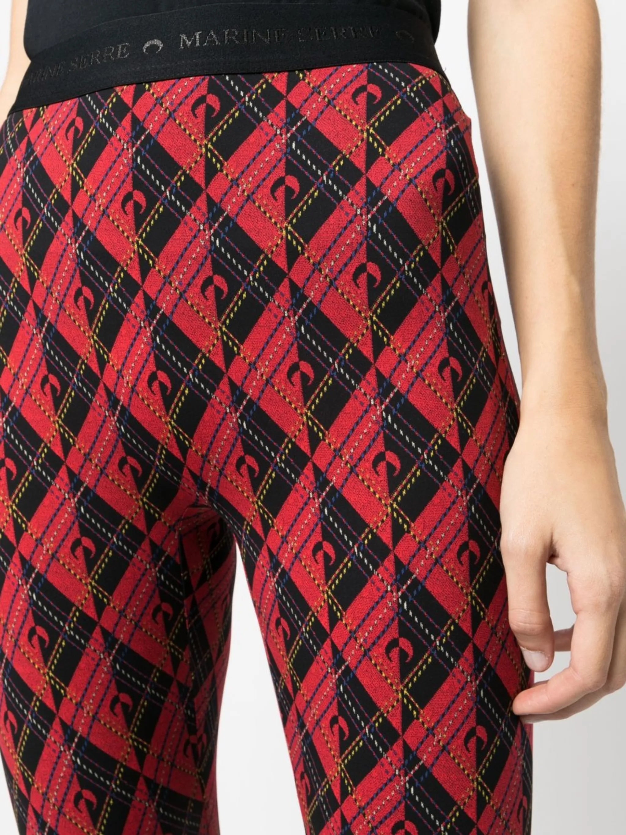 intarsia-logo leggings
