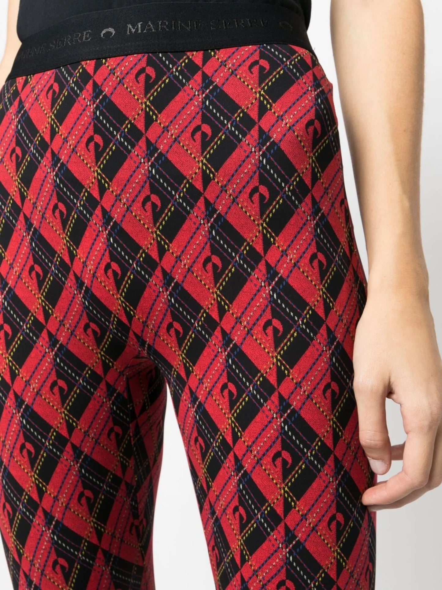 intarsia-logo leggings