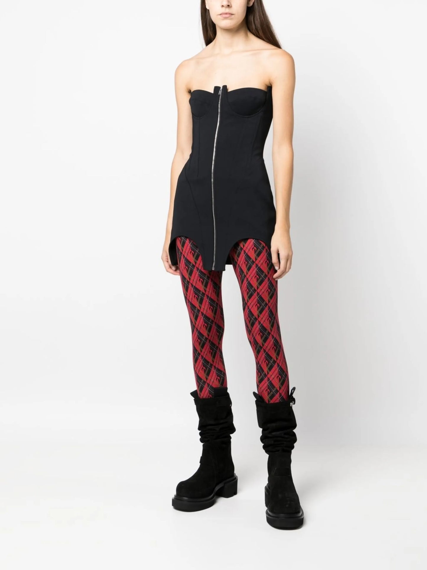 intarsia-logo leggings