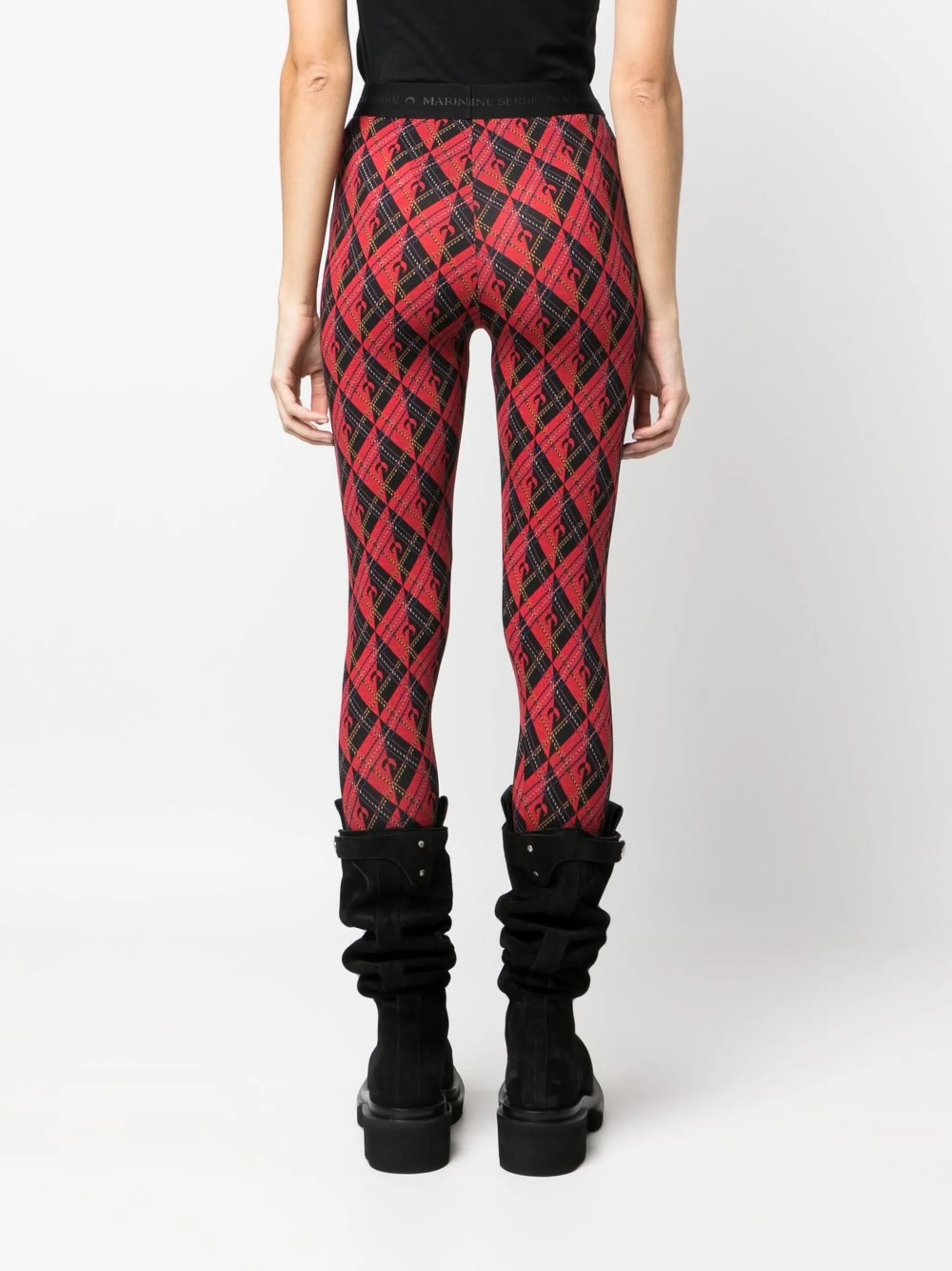 intarsia-logo leggings