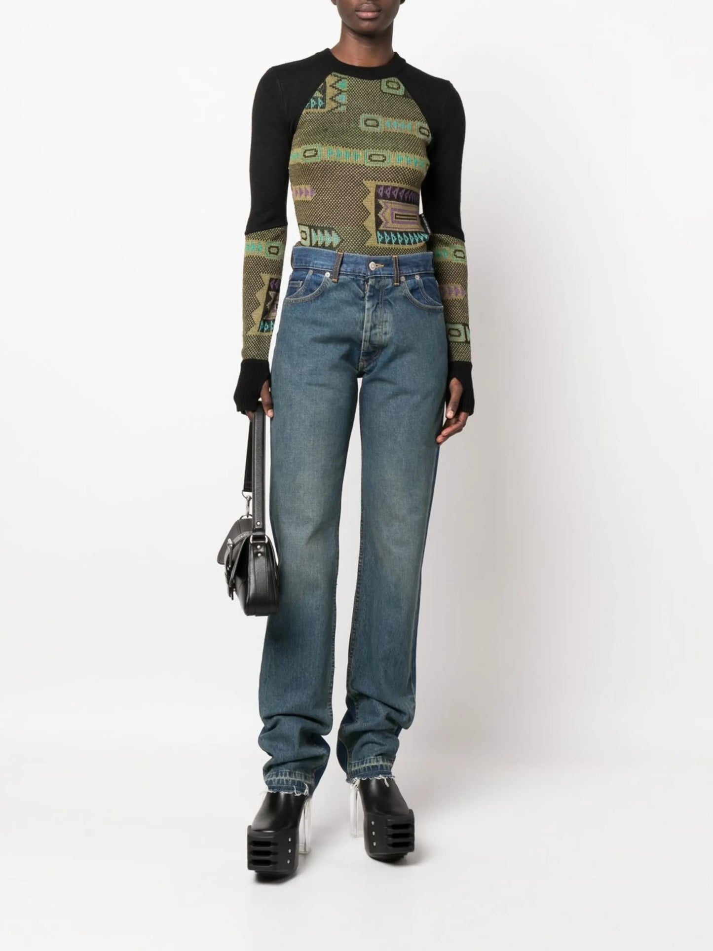 Knit Mélange Hybrid jumper