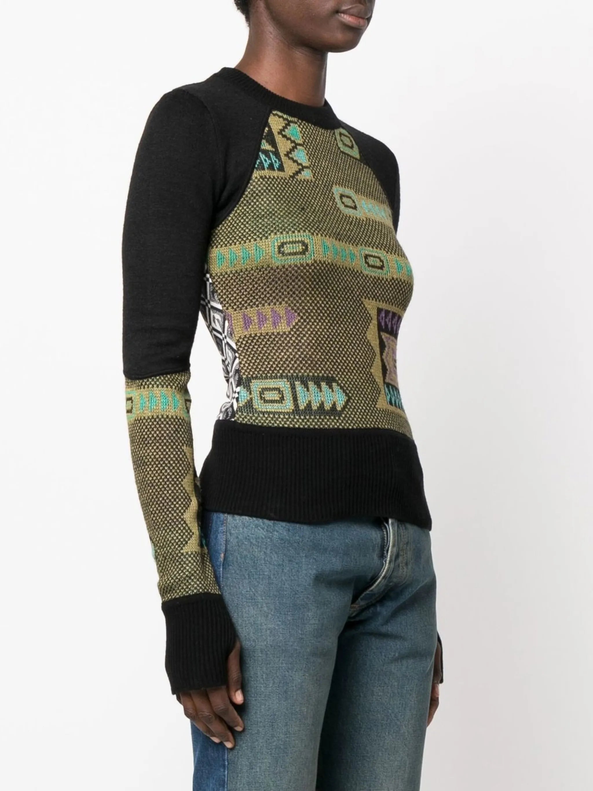 Knit Mélange Hybrid jumper