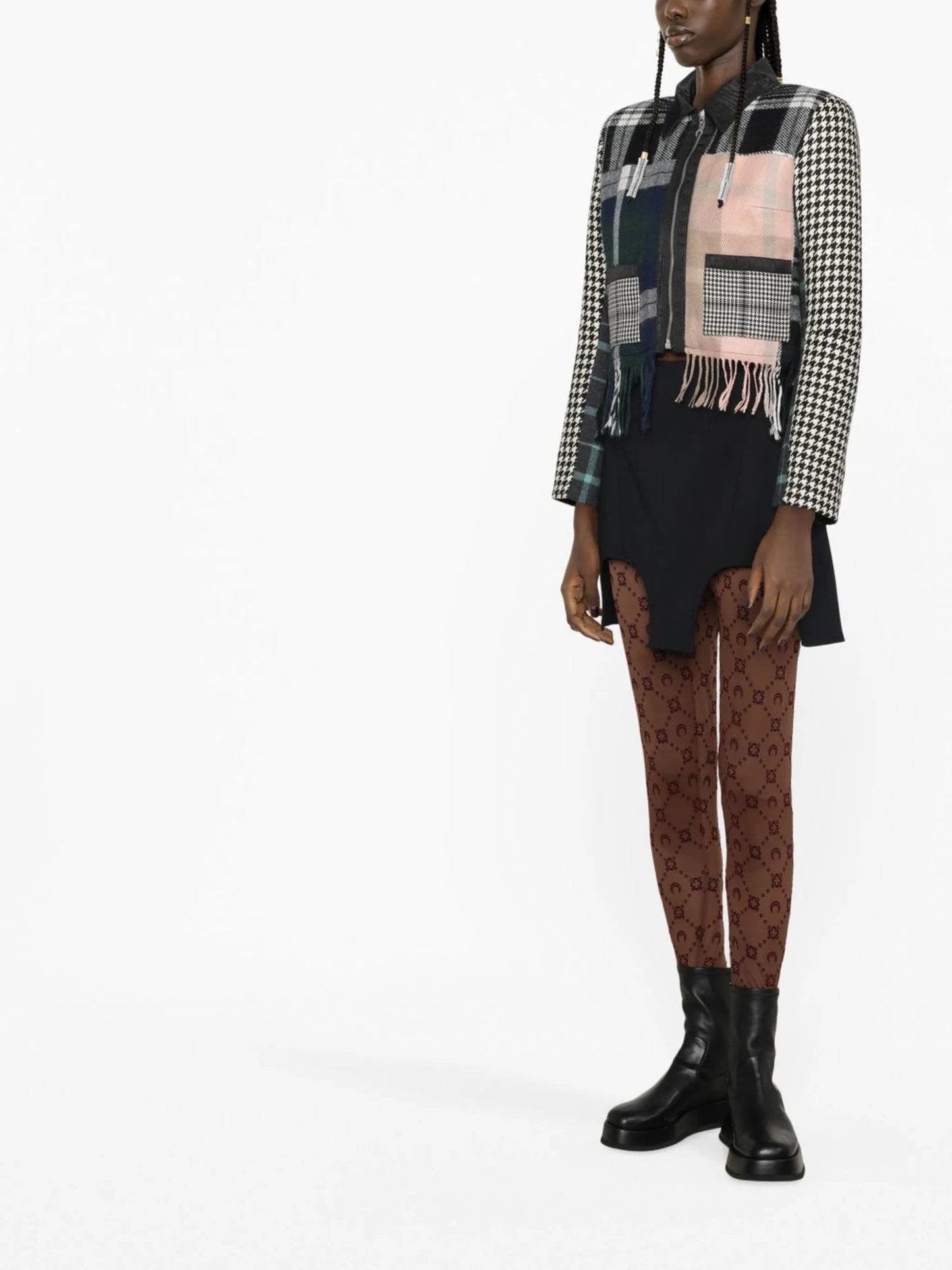 Boutis patchwork cropped jacket