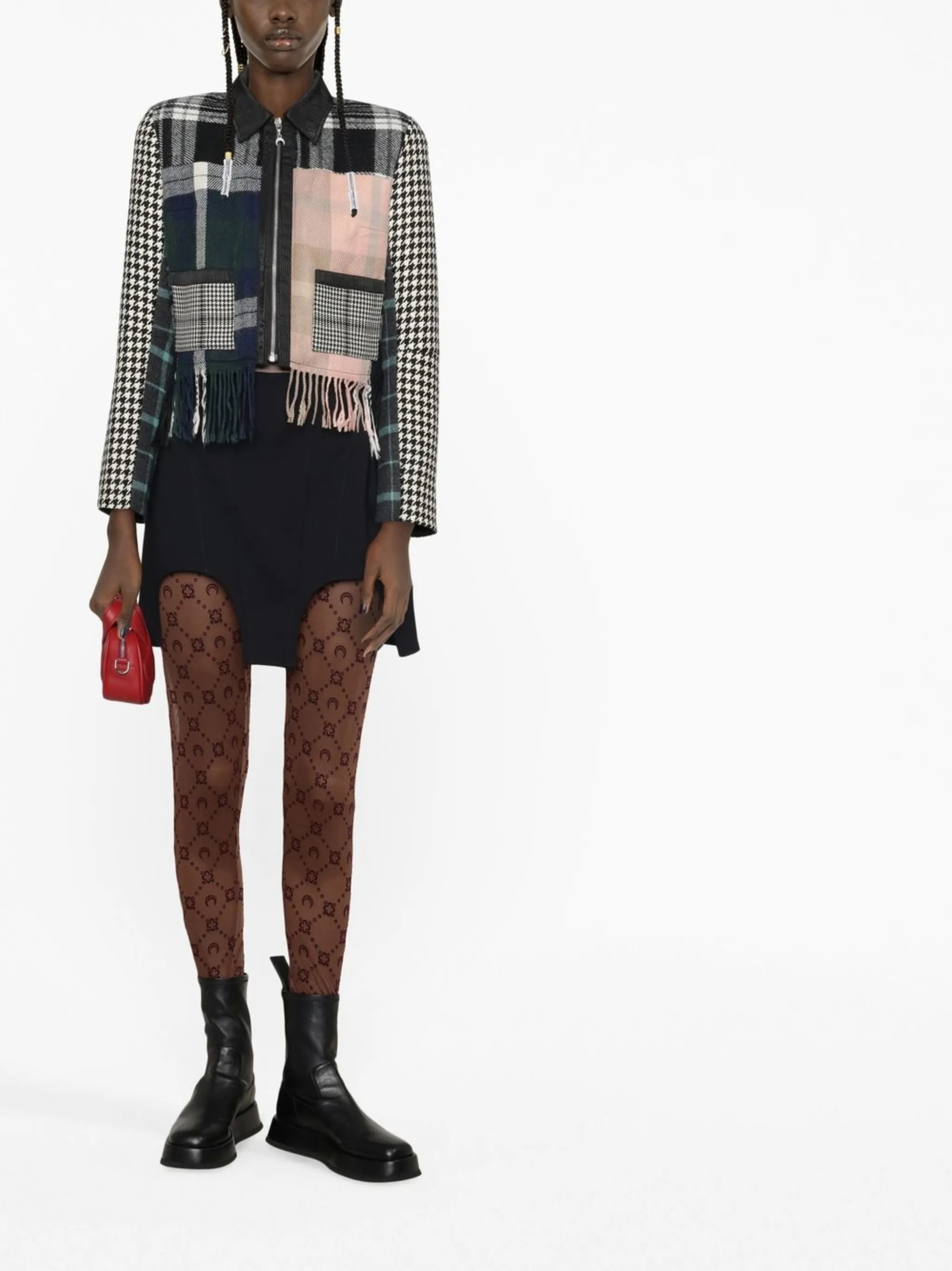 Boutis patchwork cropped jacket