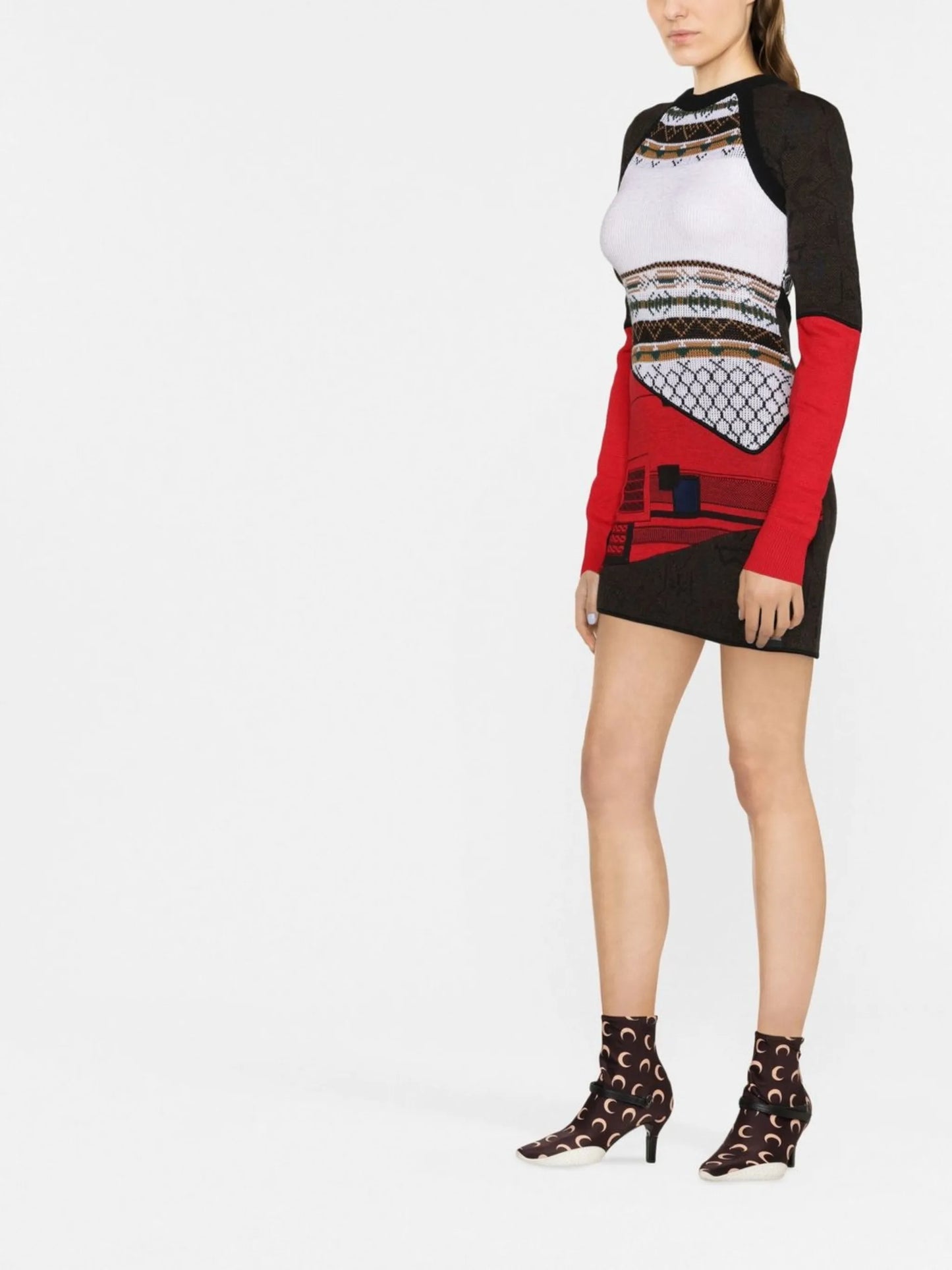 long-sleeved knit dress