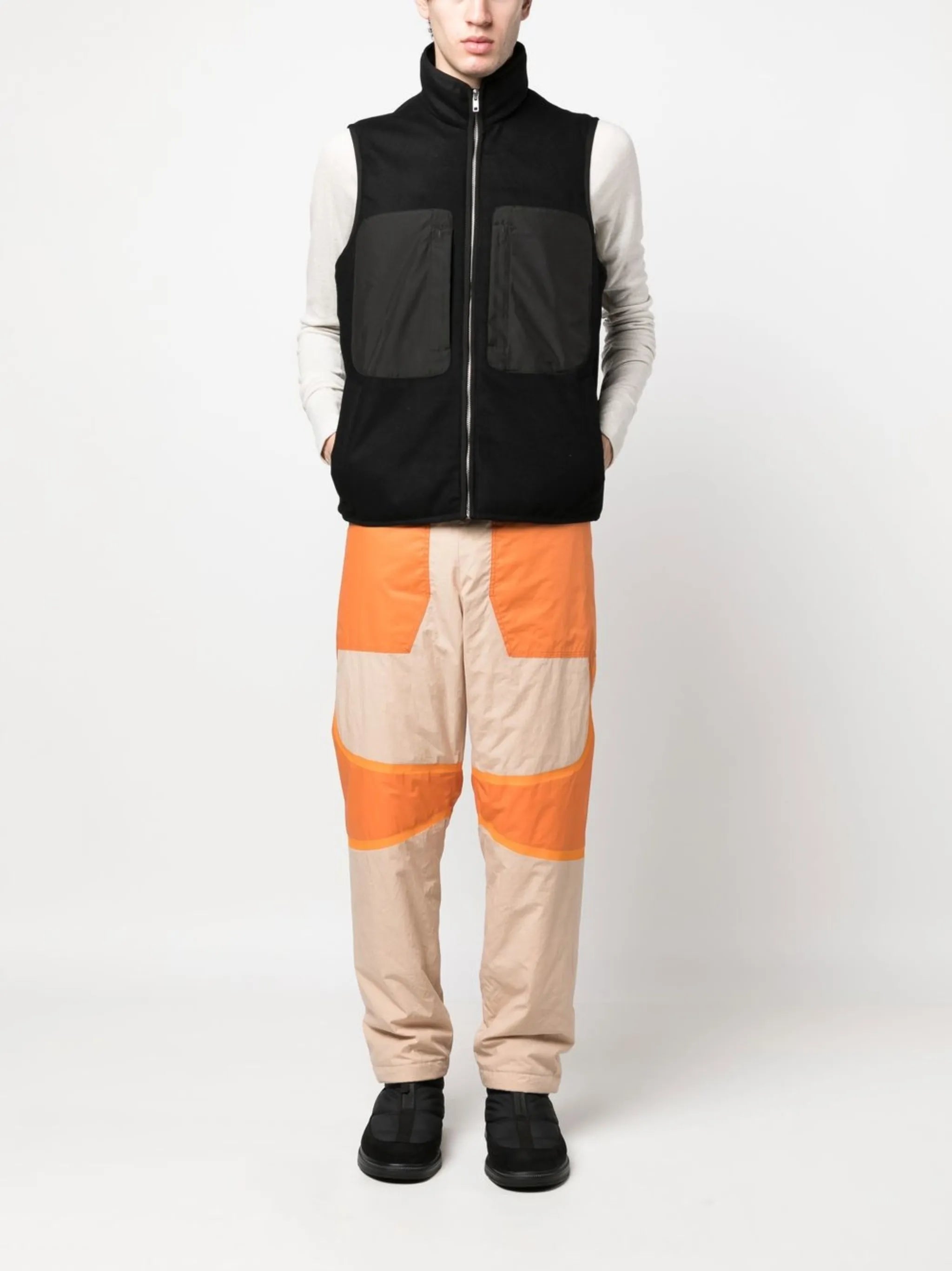 colour-block track pants