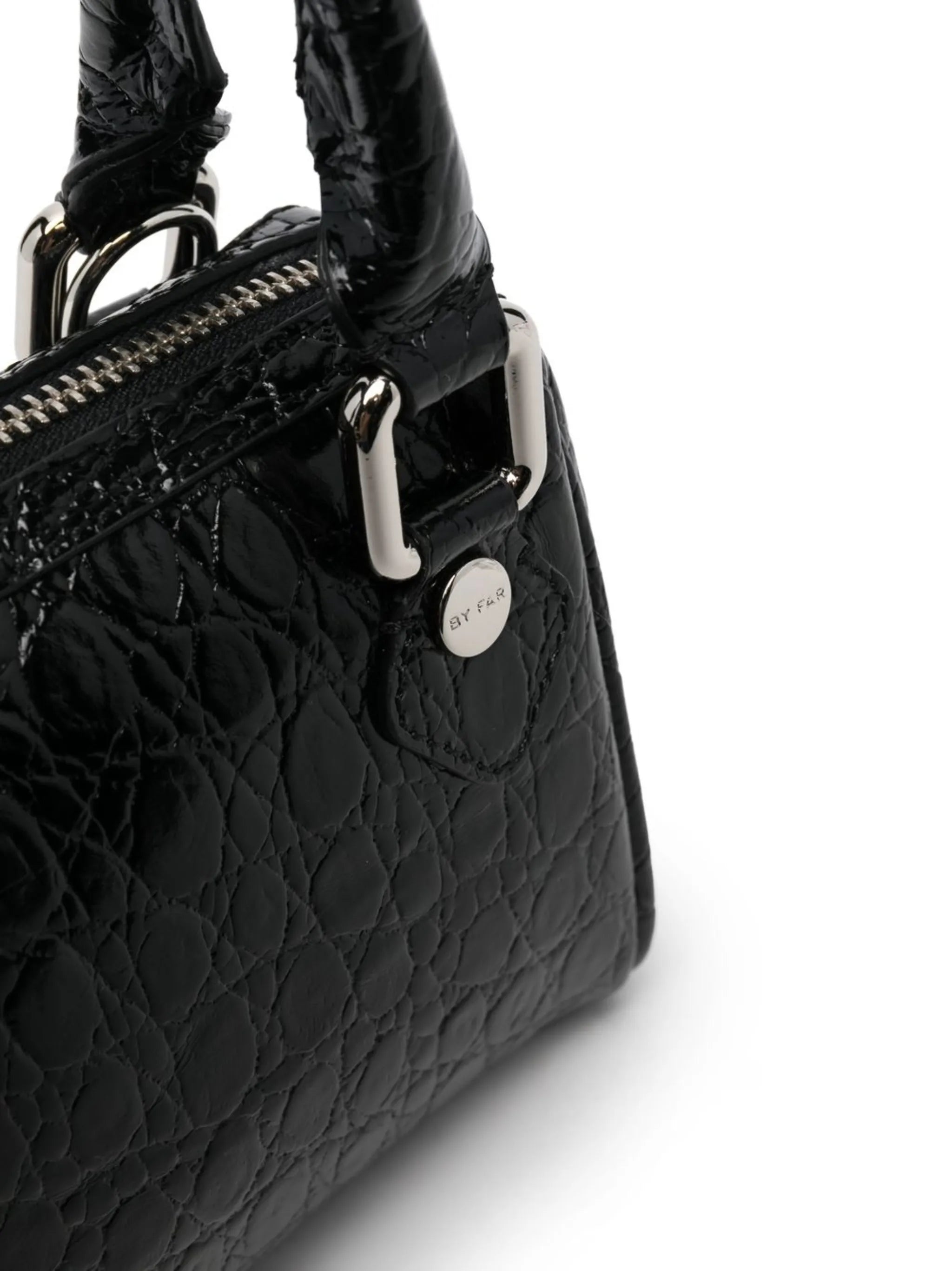 Dora croc-embossed leather tote bag