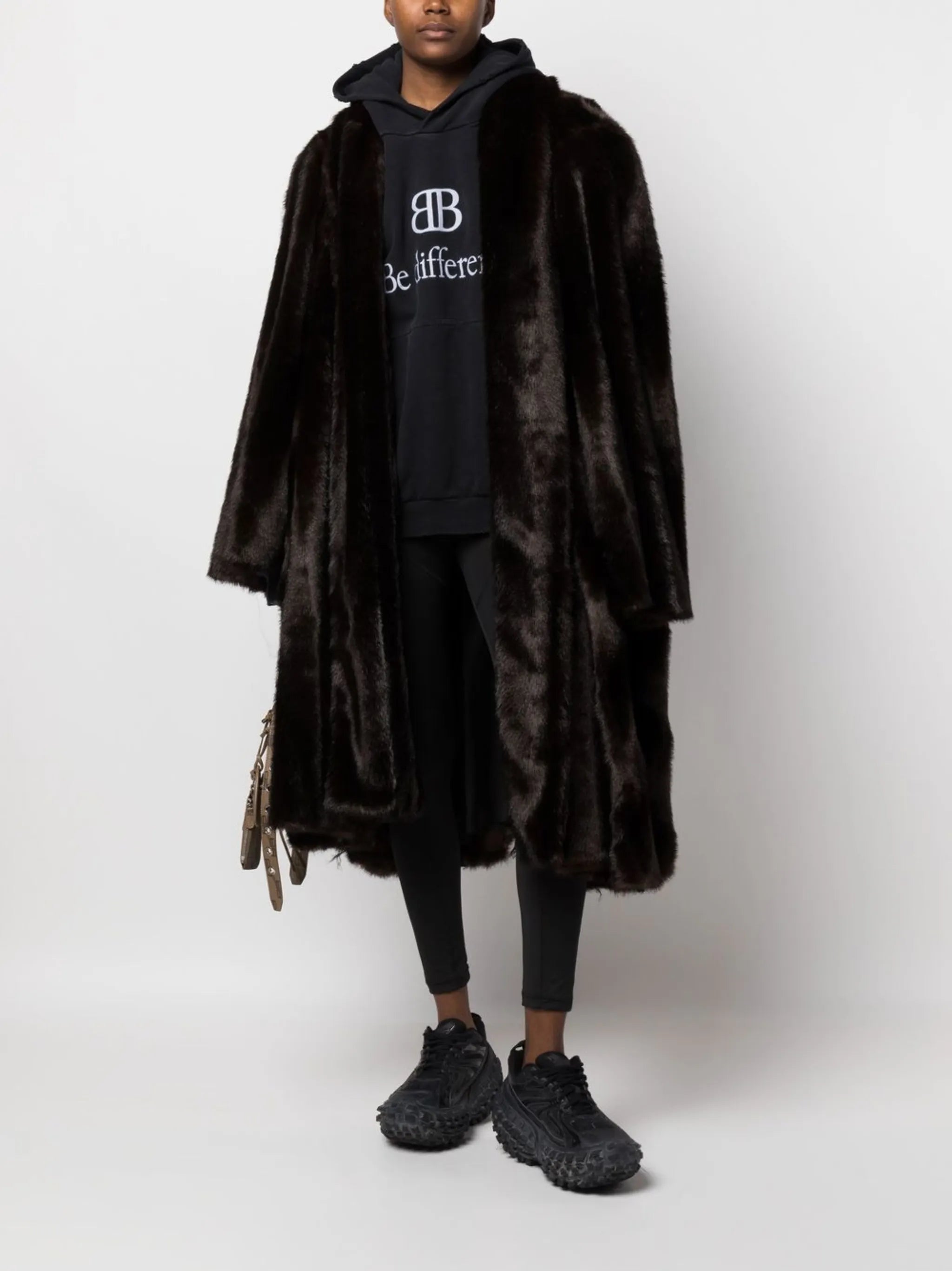 oversized faux fur coat