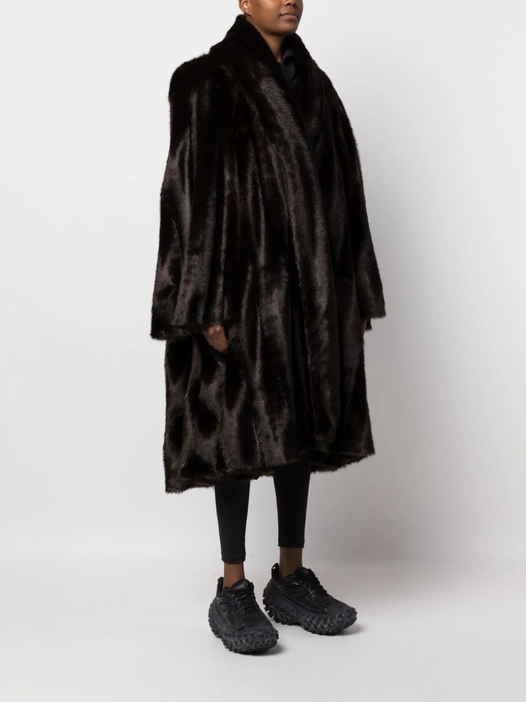 oversized faux fur coat