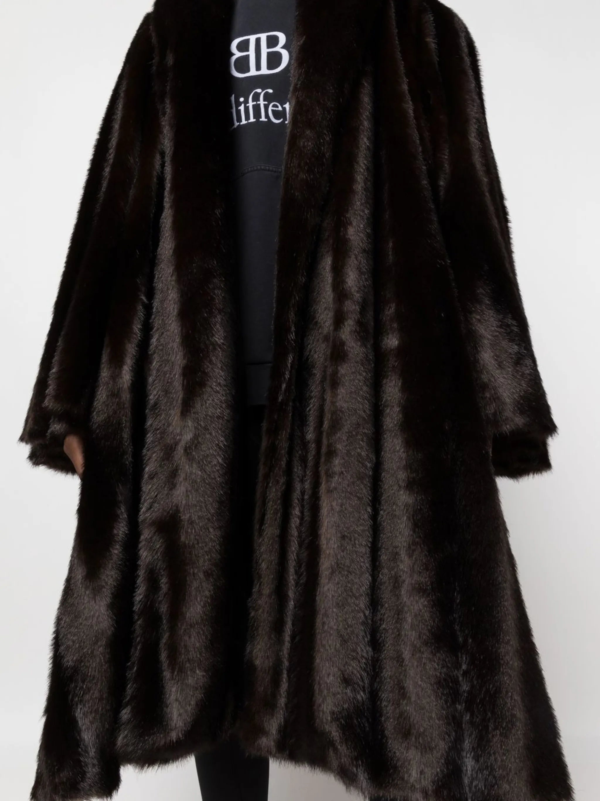 oversized faux fur coat