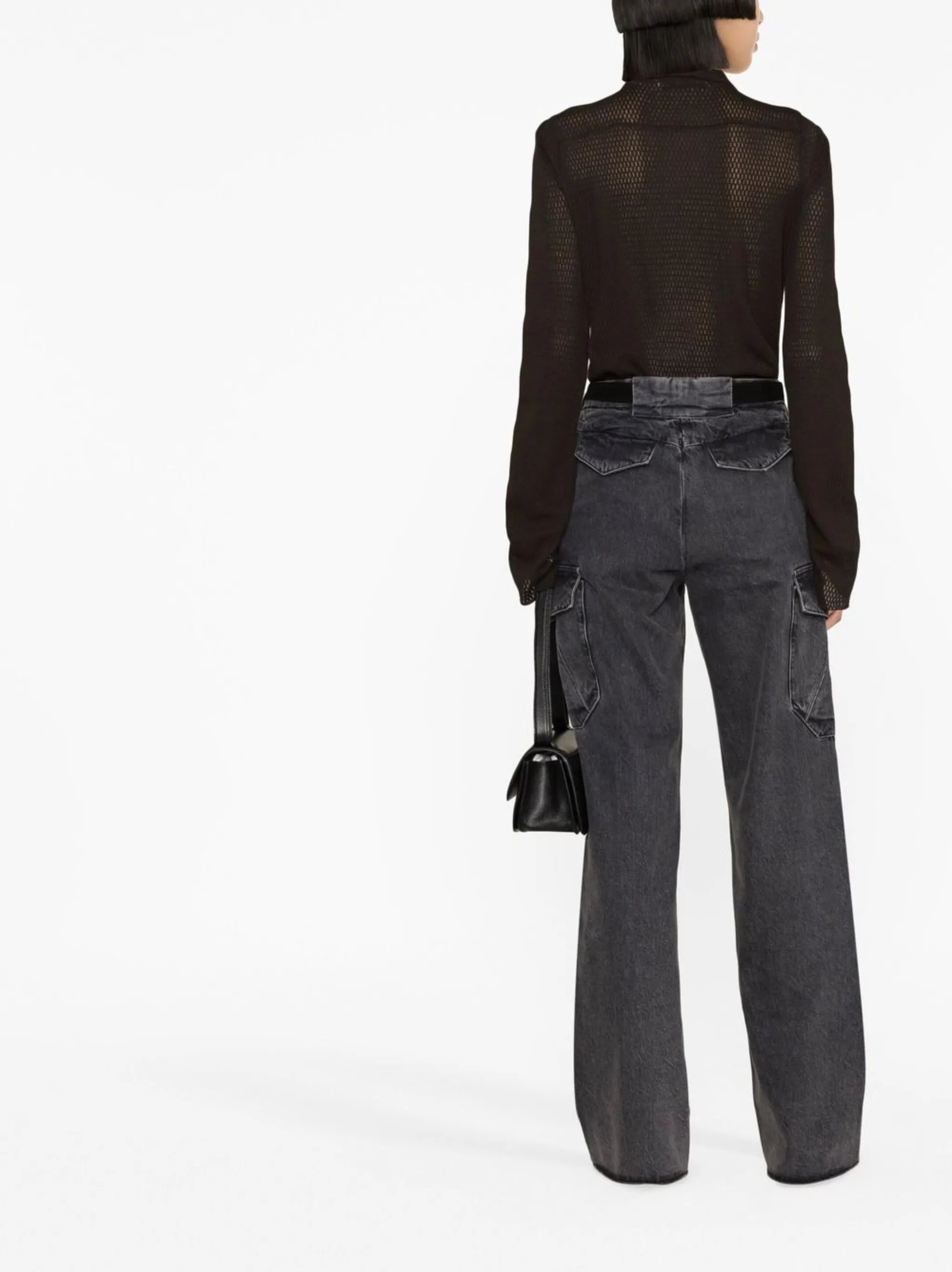 wide-leg cargo jeans