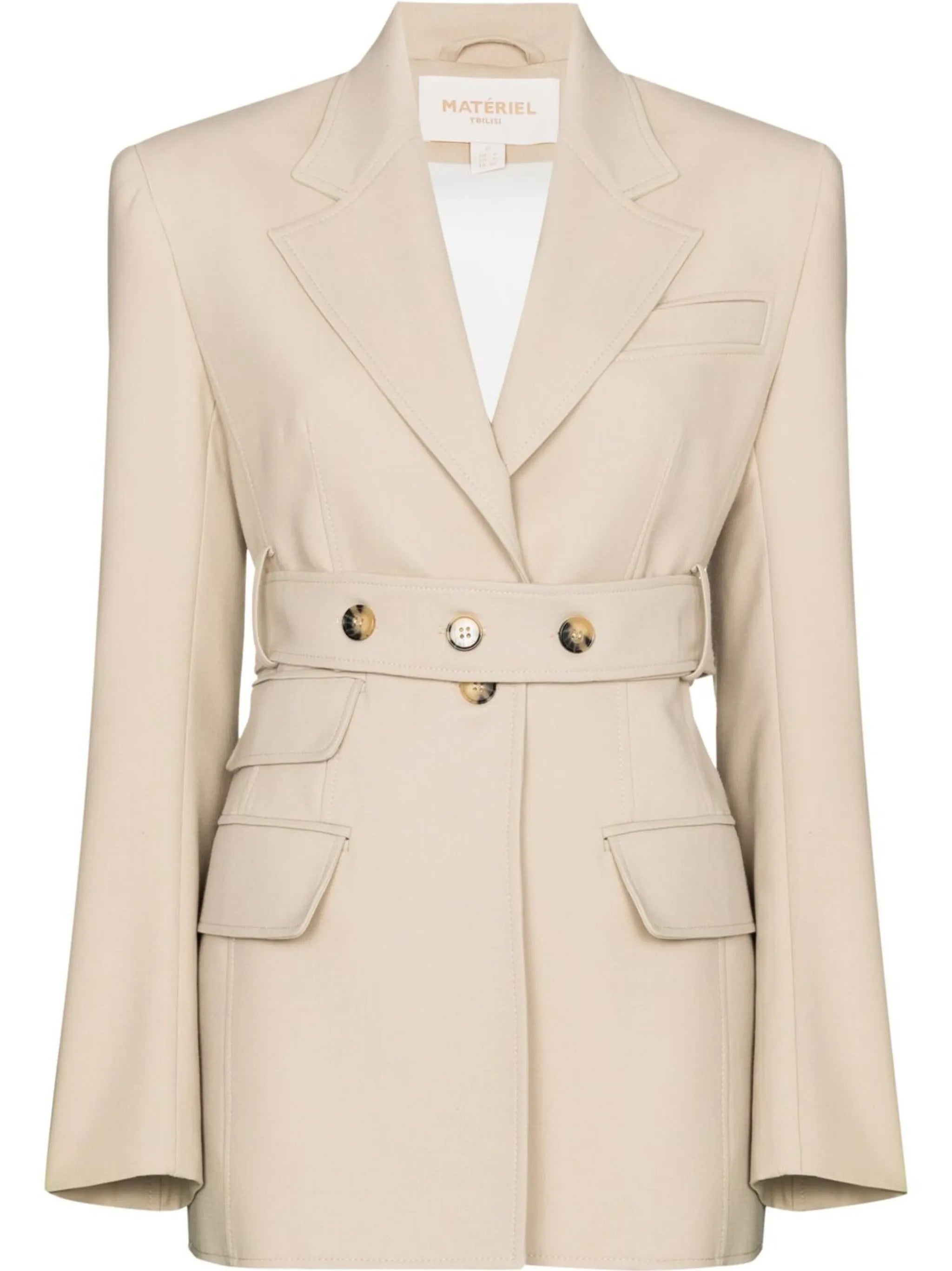 tailored belted blazer