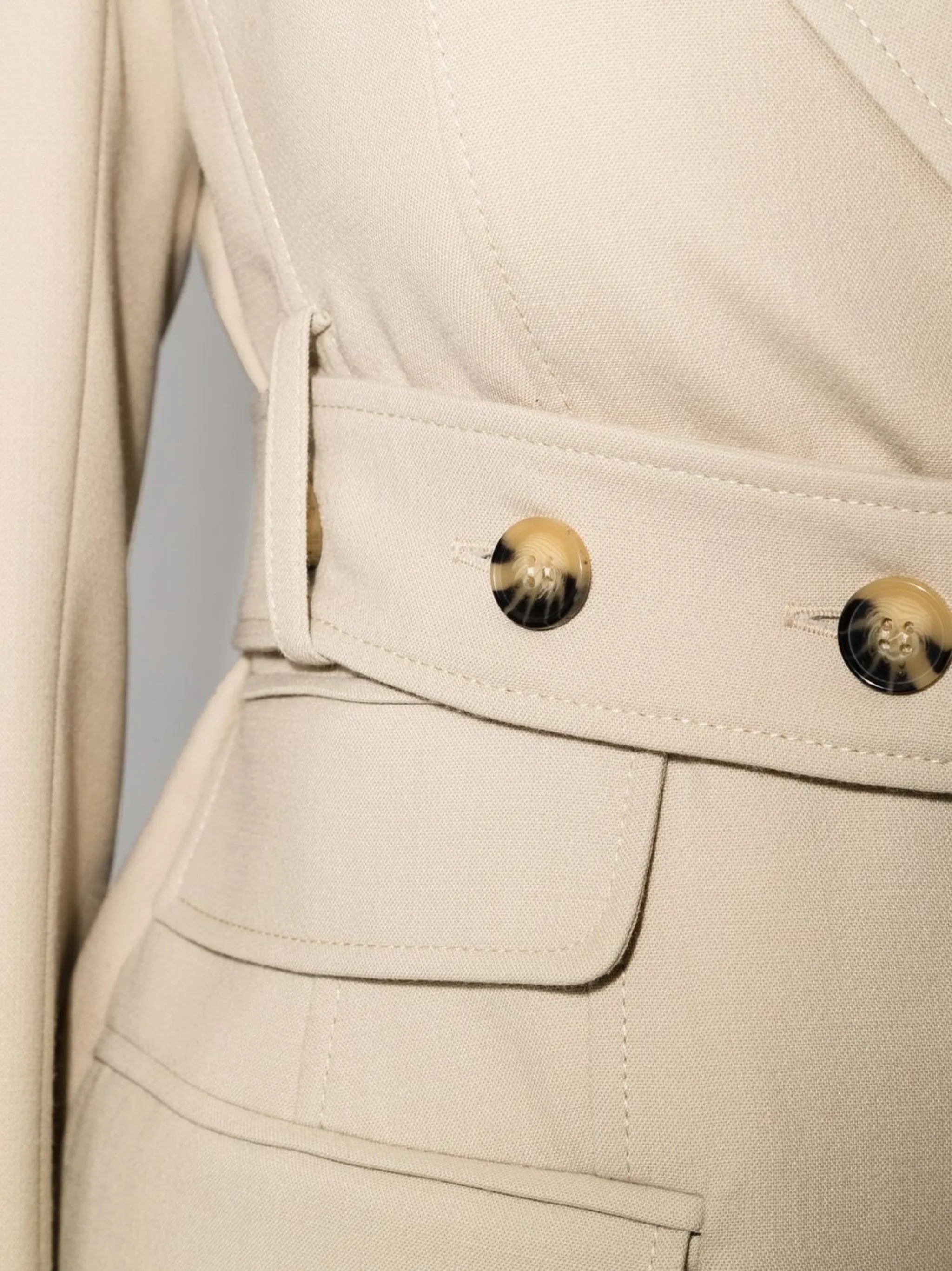 tailored belted blazer