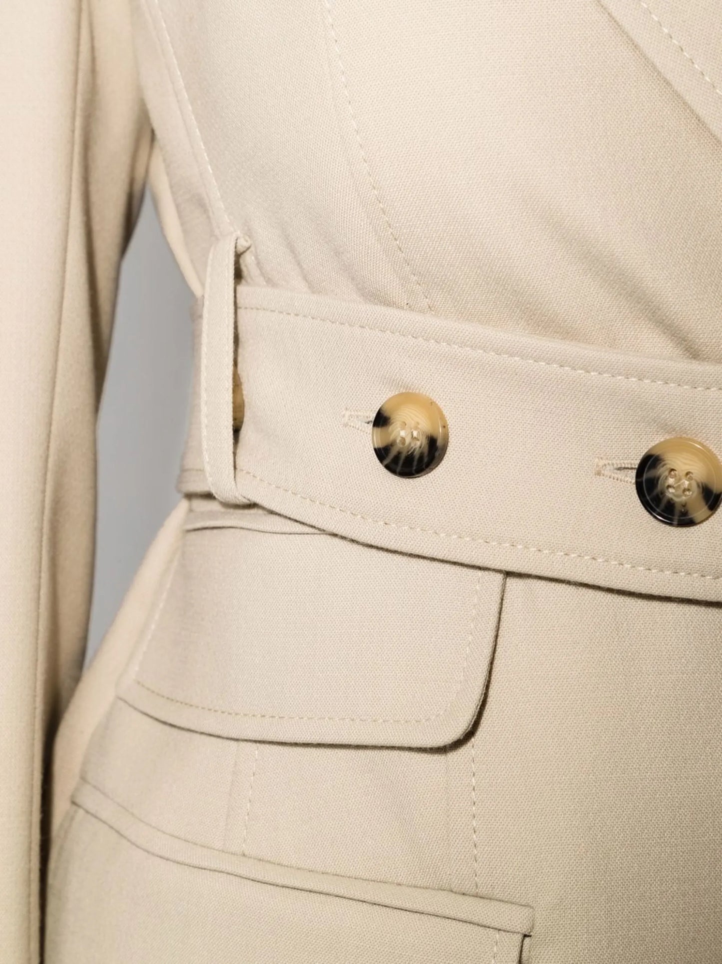 tailored belted blazer