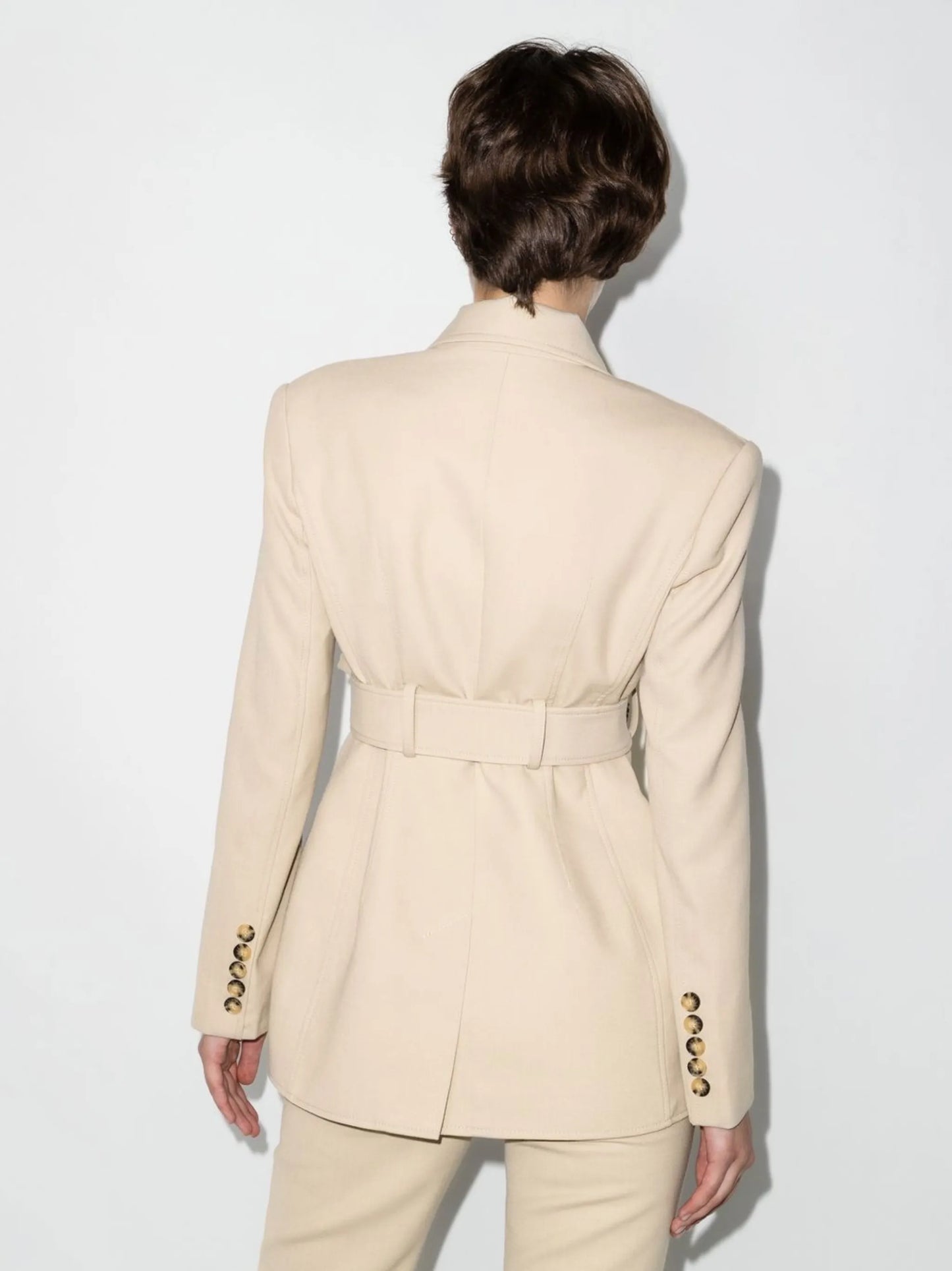 tailored belted blazer
