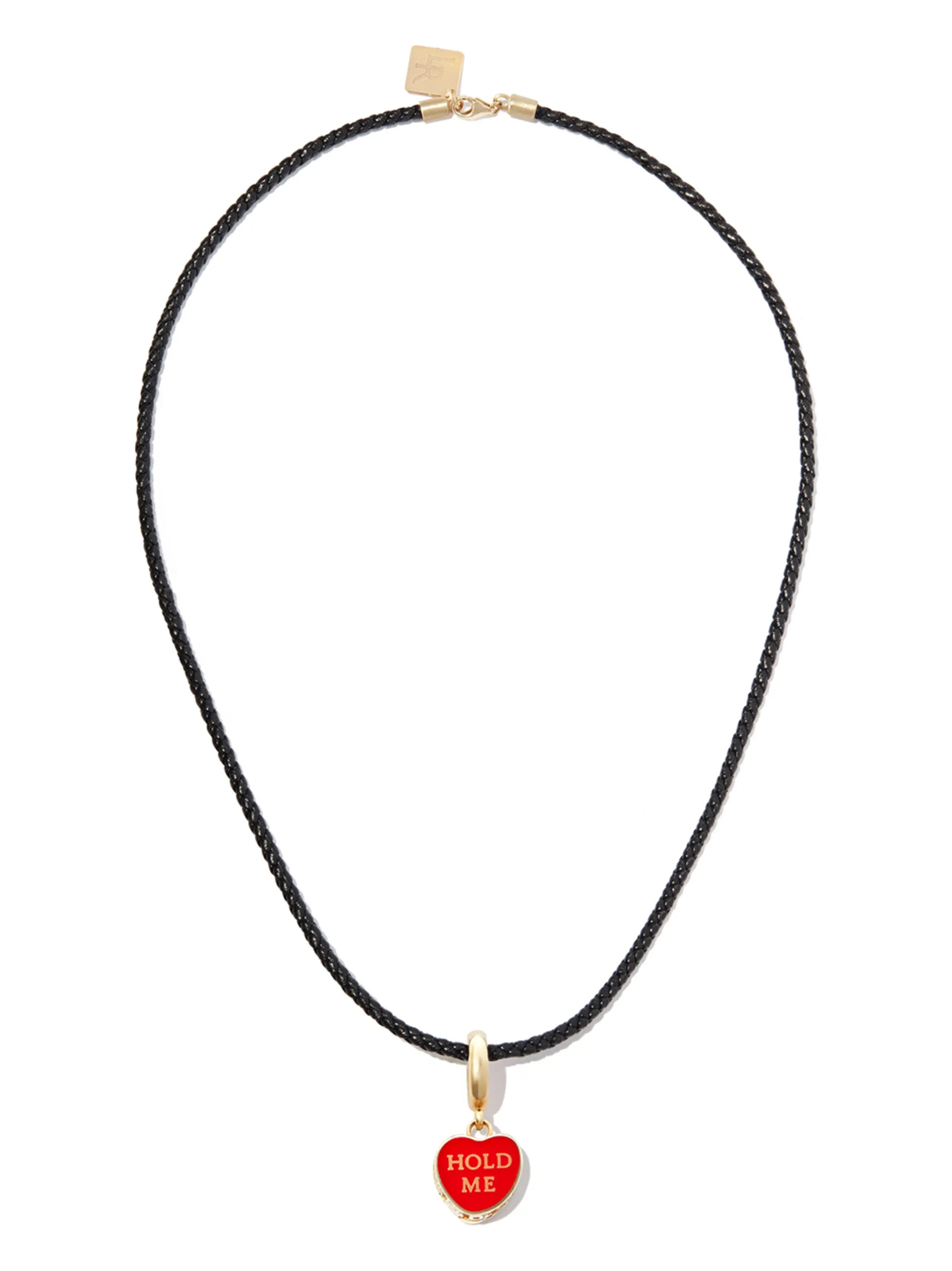 14kt yellow gold Hold Me charm necklace