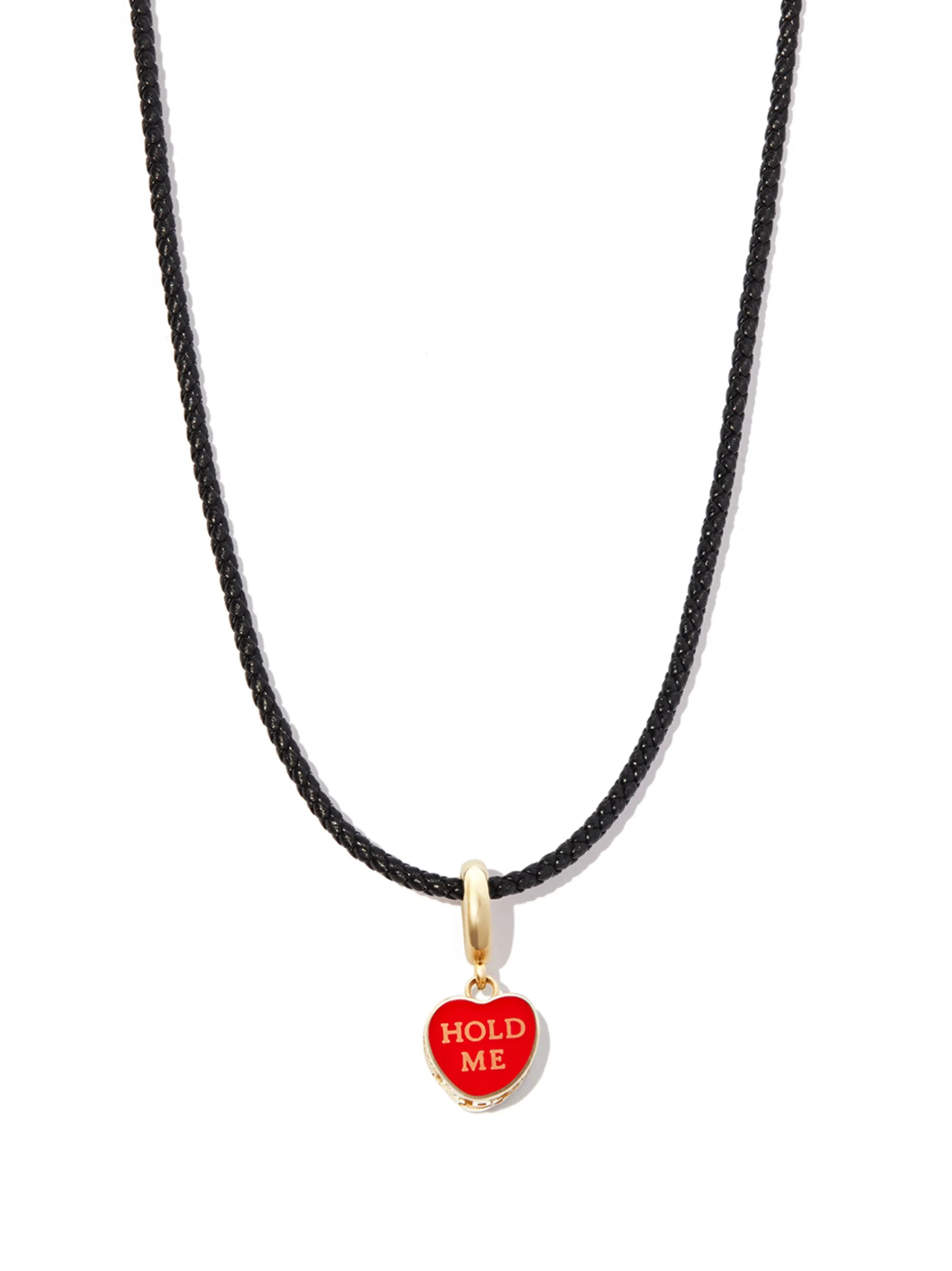 14kt yellow gold Hold Me charm necklace