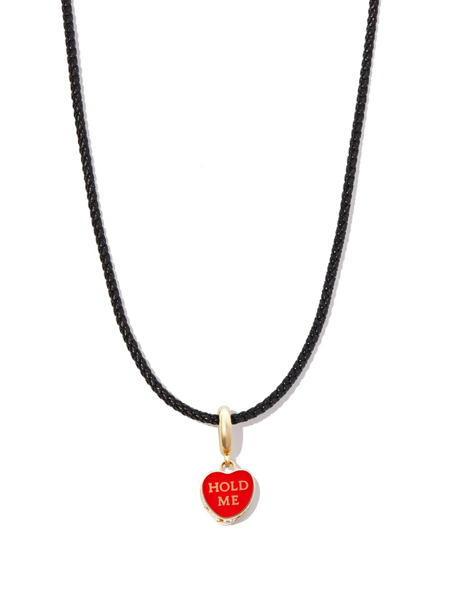 14kt yellow gold Hold Me charm necklace