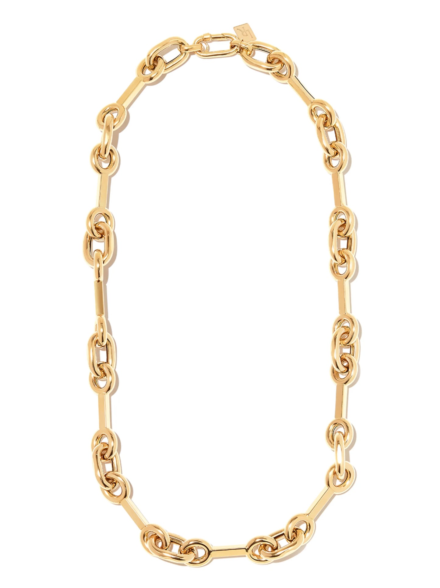 14kt yellow gold mixed-link necklace
