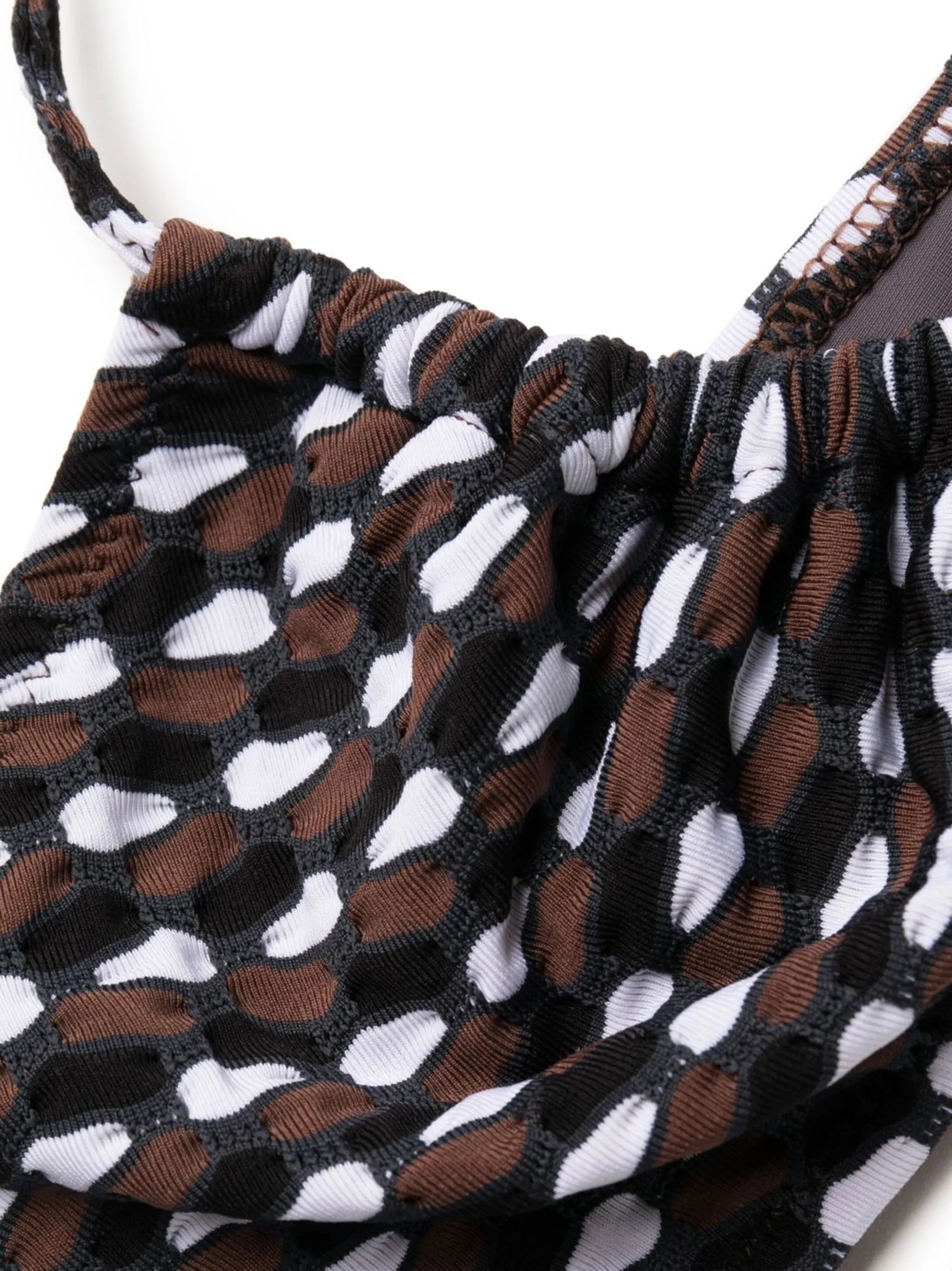 Madagascar abstract-patterned knit bikini