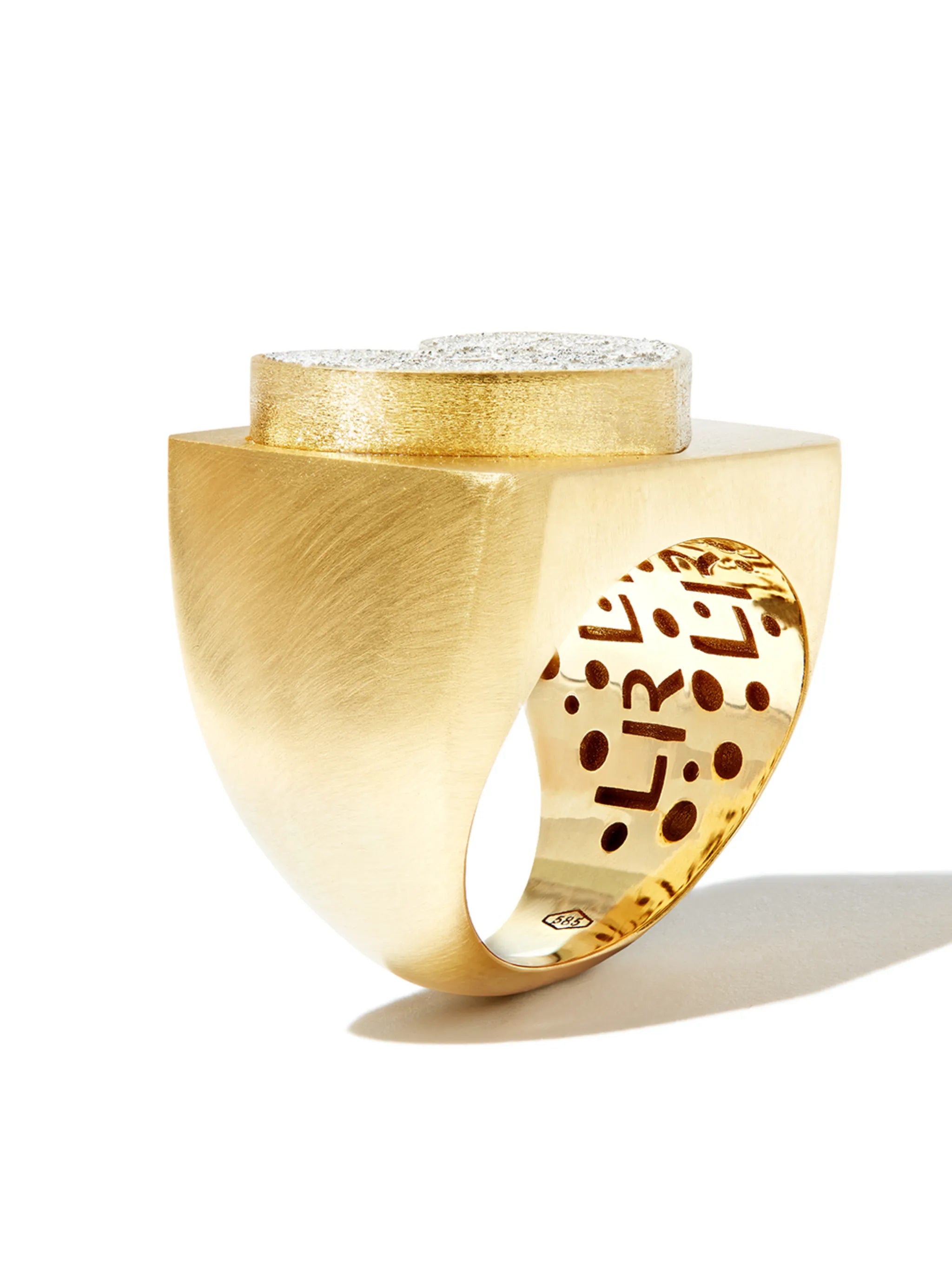 14kt yellow gold Love Me cocktail ring