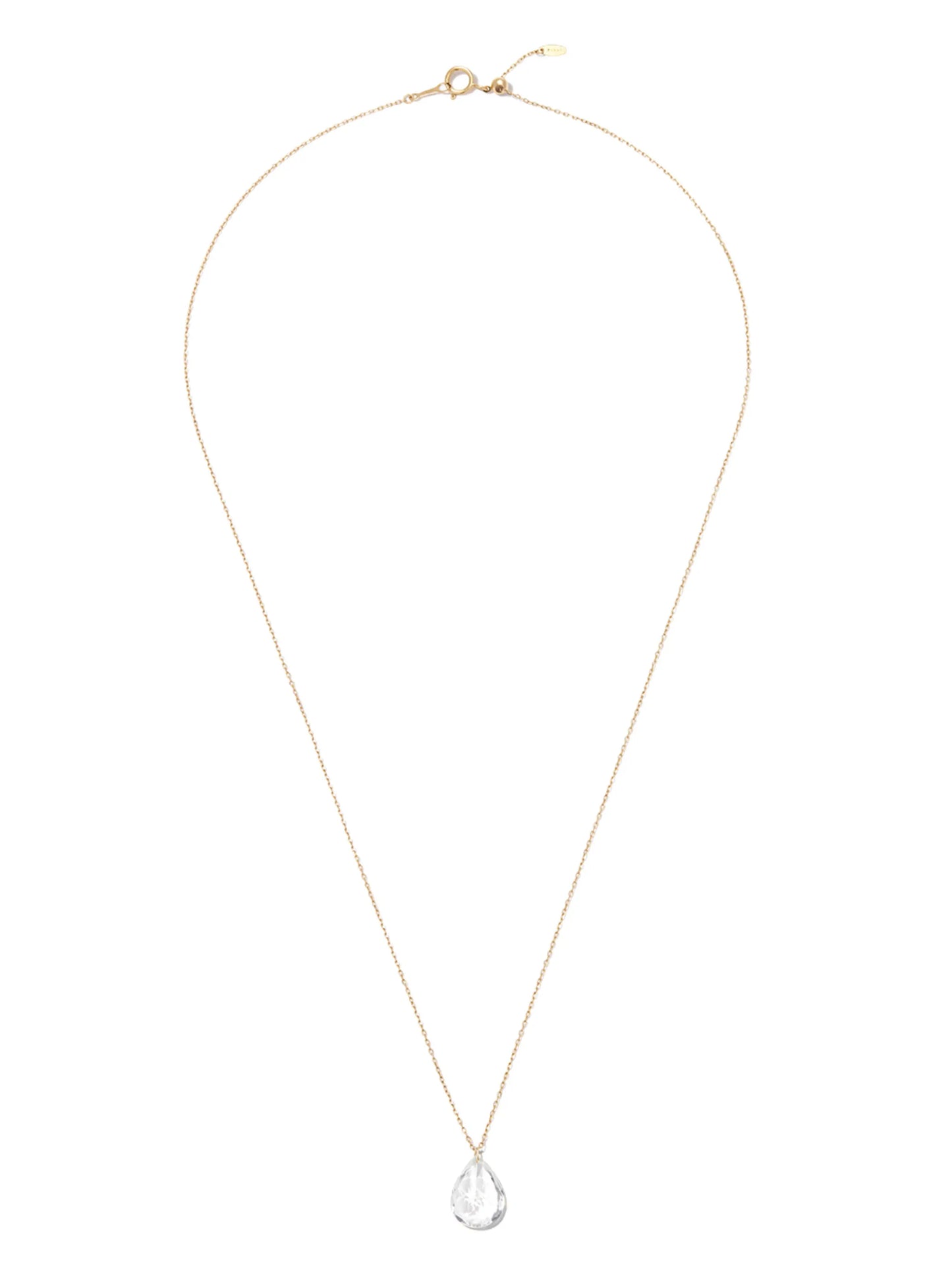 18kt yellow gold pear topaz necklace