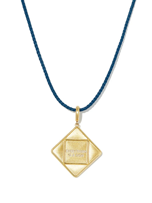 14kt yellow gold Everything is a Sign necklace